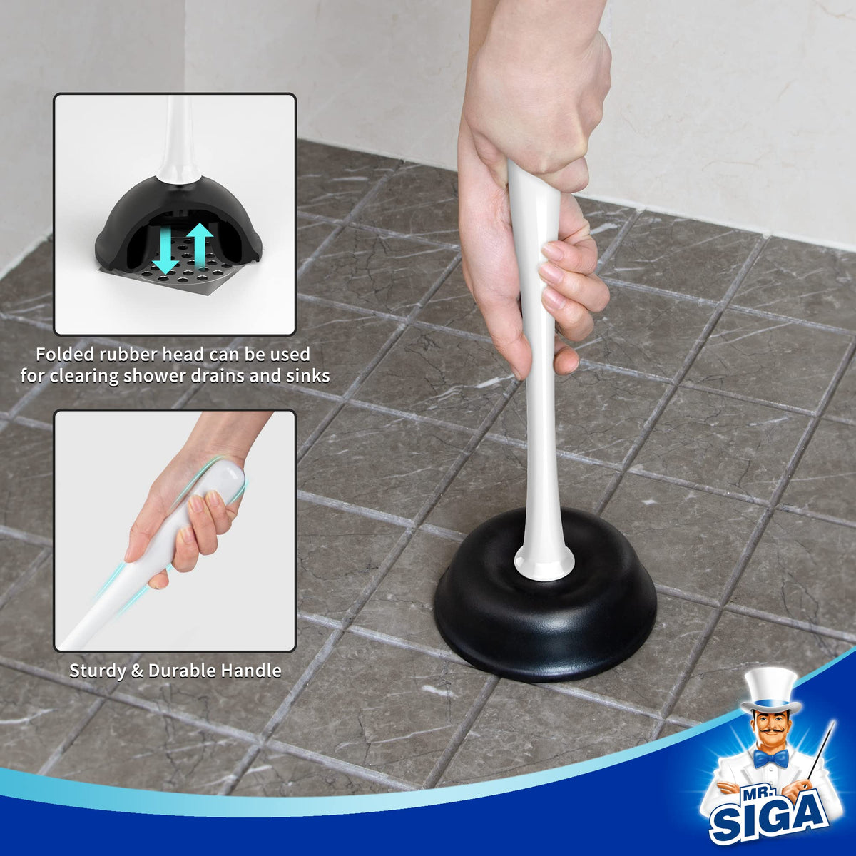Toilet Plunger and Brush Combo for Toilet Cleaning (2 Count)