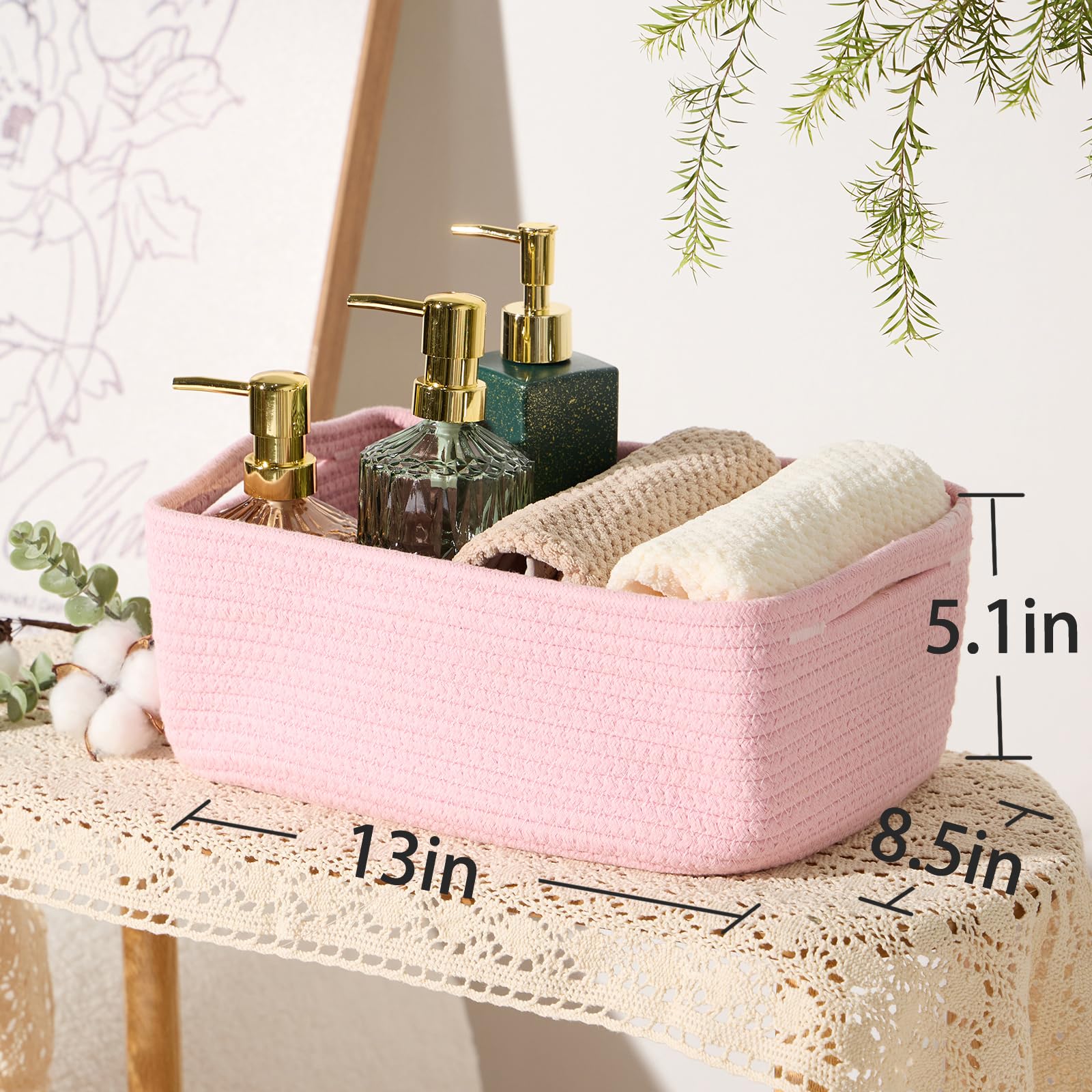 Small Storage Baskets for Organizing (3 Count)