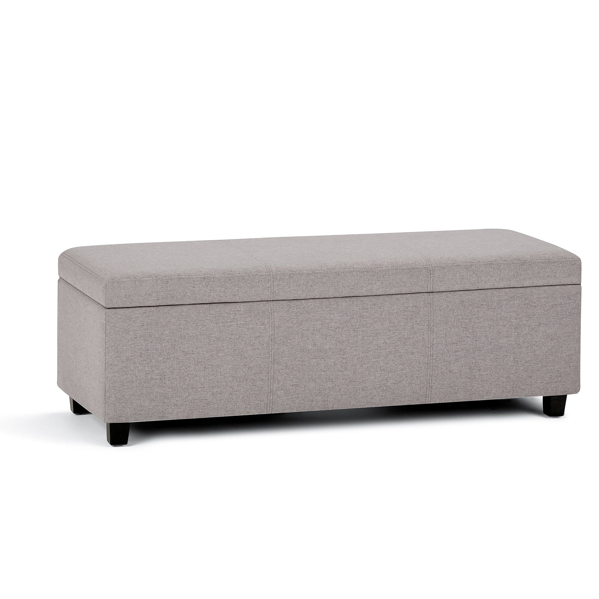 Avalon Banco contemporáneo tipo otomana rectangular con almacenamiento de 48 pulgadas de ancho