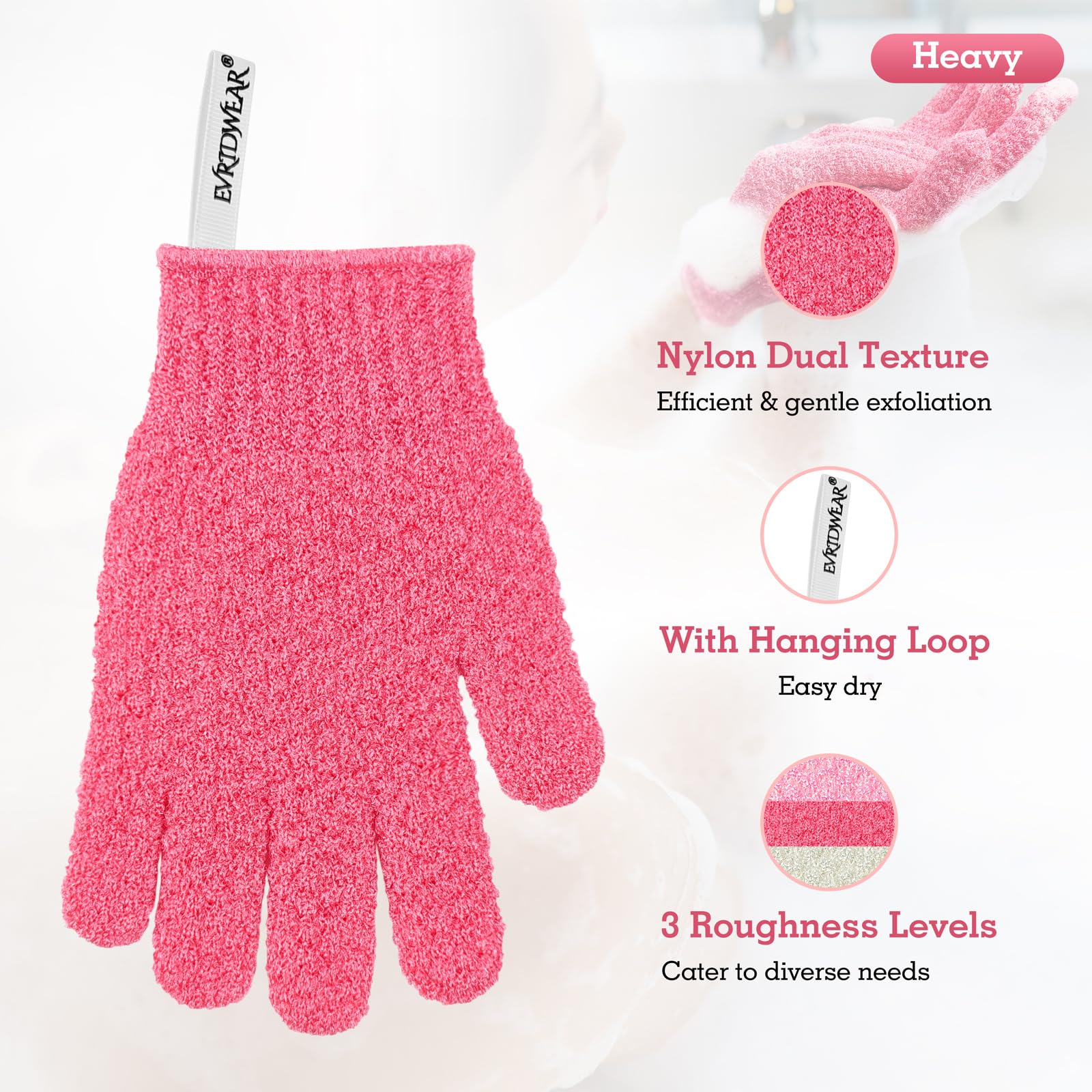 Exfoliating Glove for Shower Bath (3 Count)