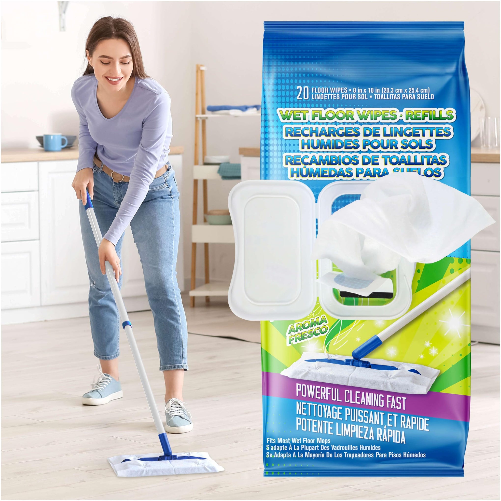 Wet Floor Wipes (60 Count)