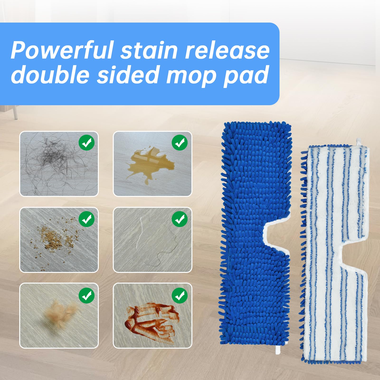 4 Pack Mop Heads Replacements Compatible with O (4 Count)