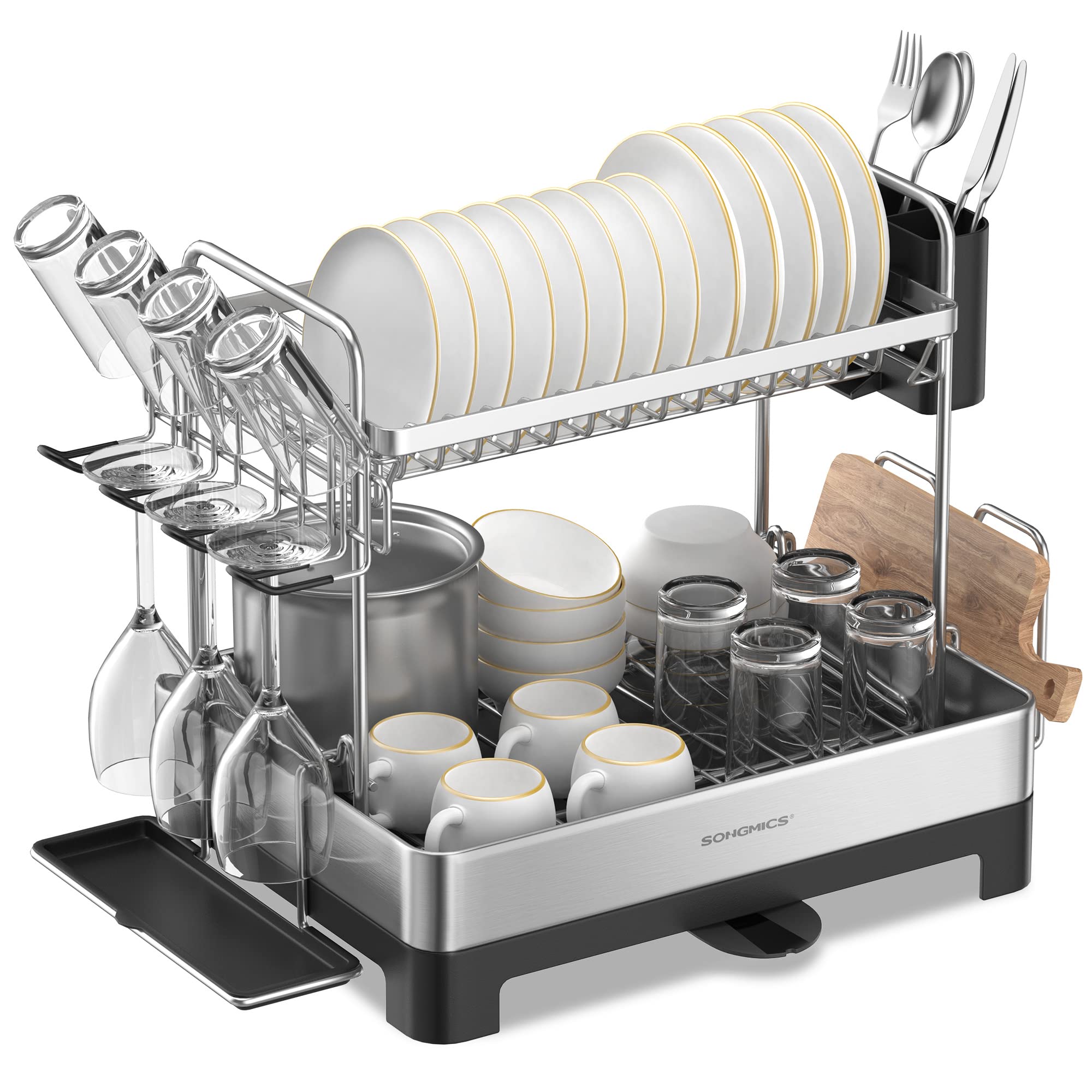 2 Tier Dish Drying Rack for Kitchen Counter