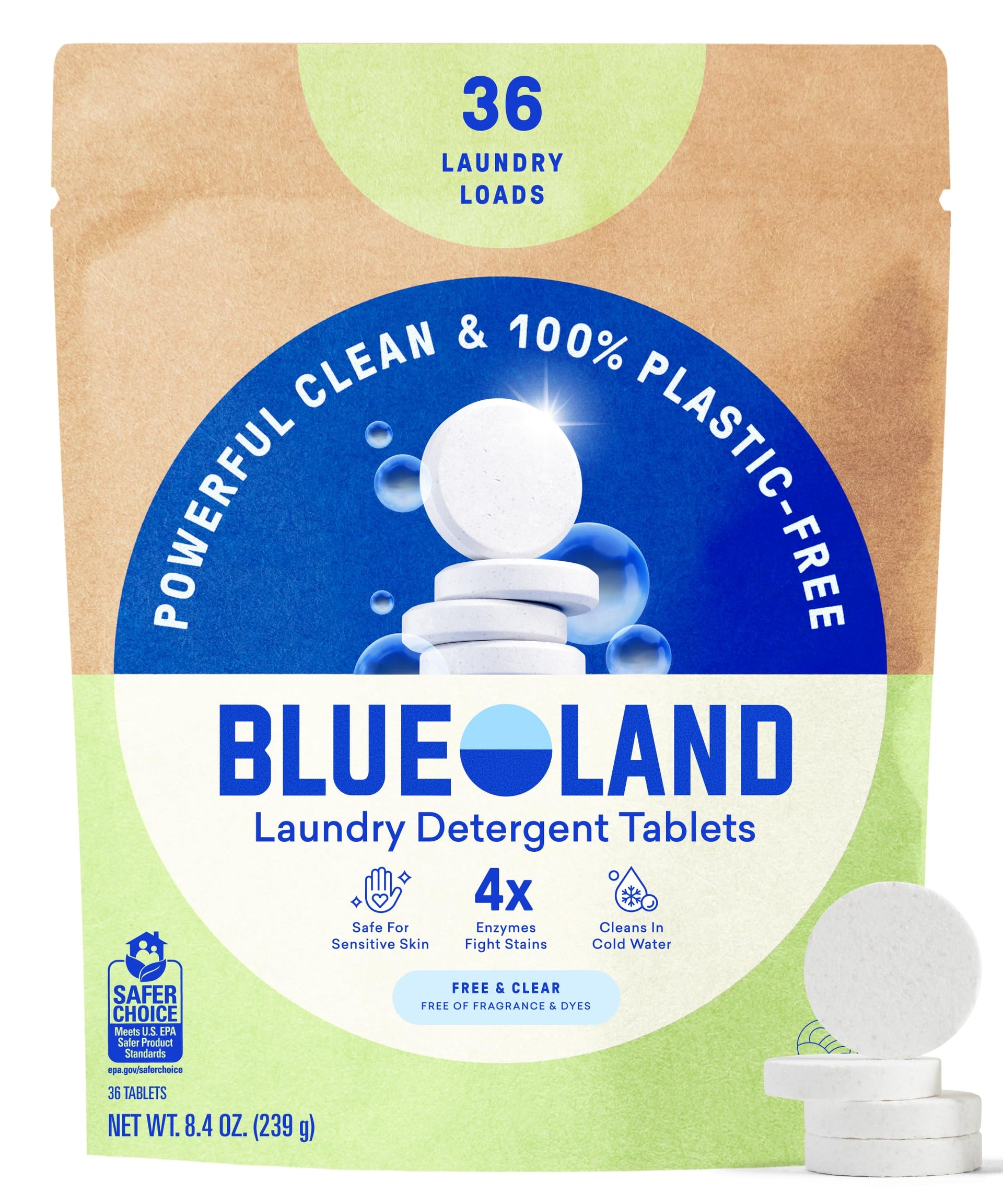 100% Plastic Free Laundry Detergent Tablets (36 Count) - ModHome Supplies
