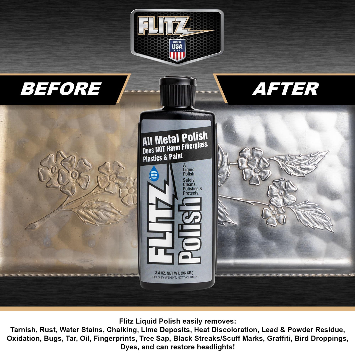 Multi Purpose Metal Polish Liquid (3.4 Fl Oz)