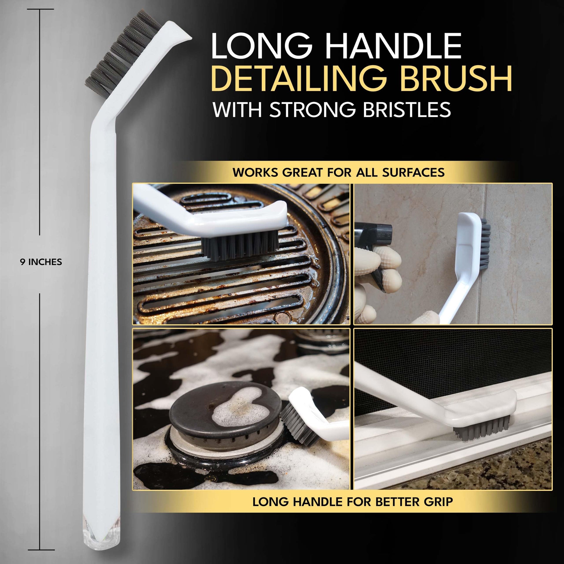 Grout Cleaning Brushes Set (3 Count)
