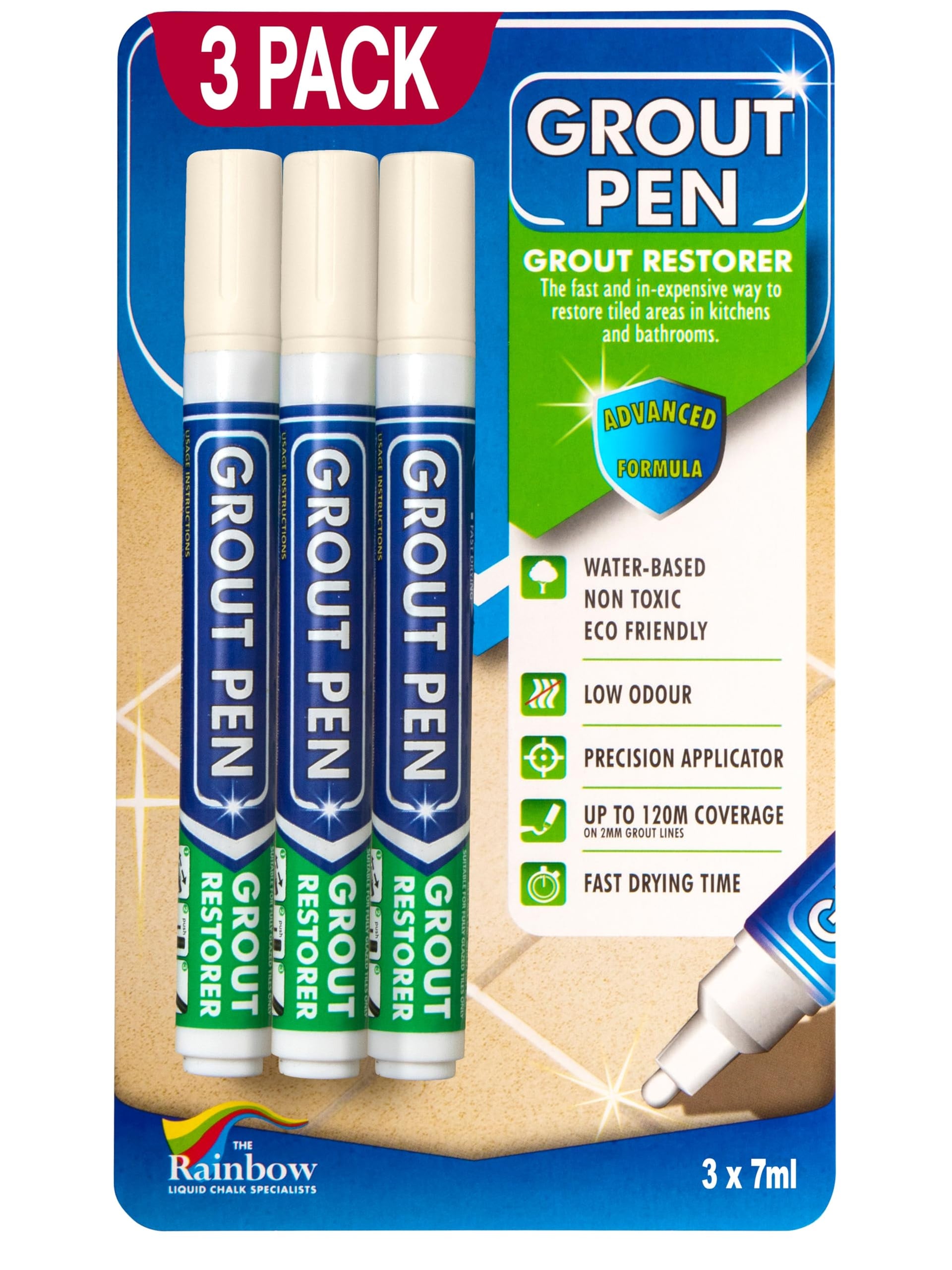 Grout Pen Ivory Tile Grout Paint Marker (3 Count)