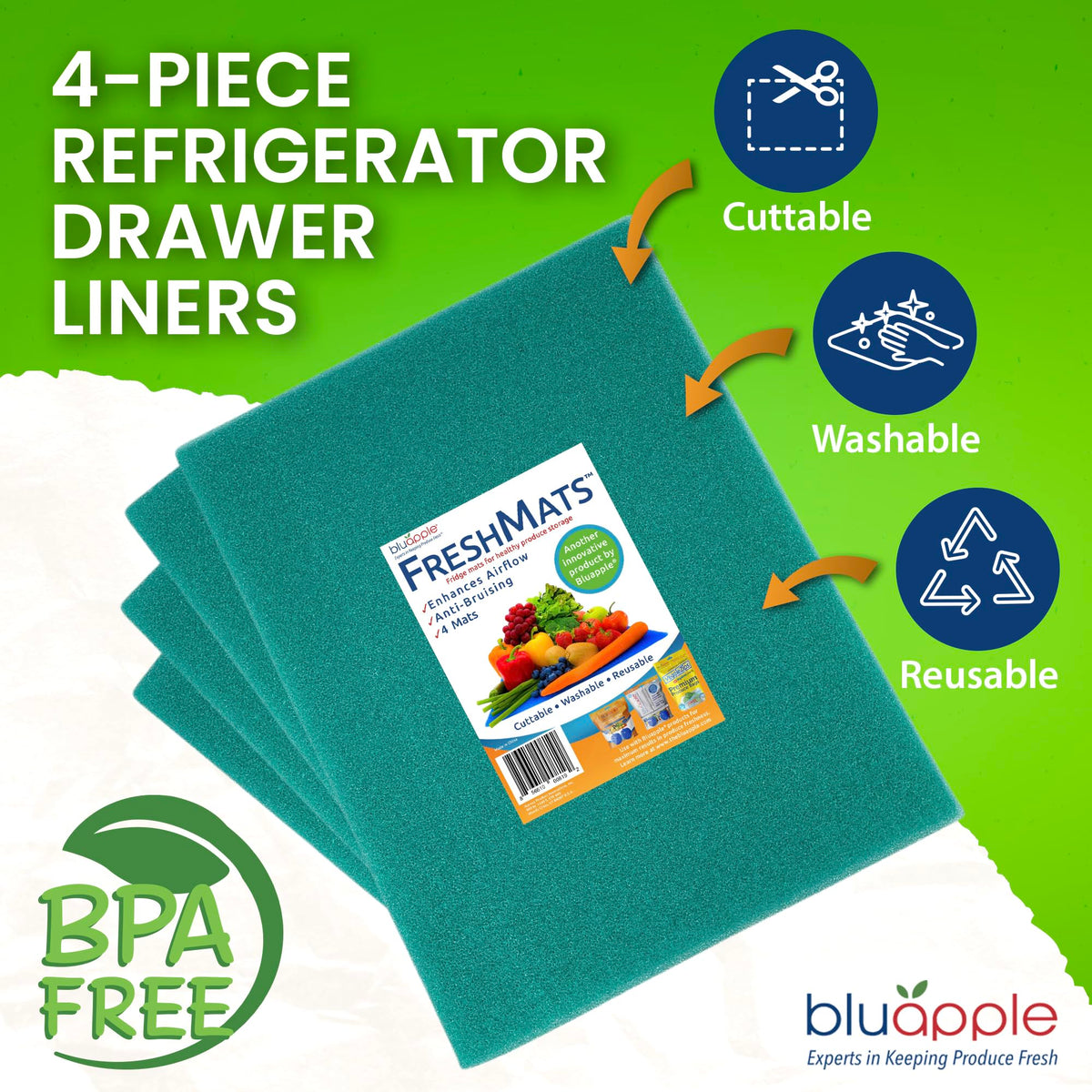 FreshMats Refrigerator Bin Liner (5 Sq Ft)