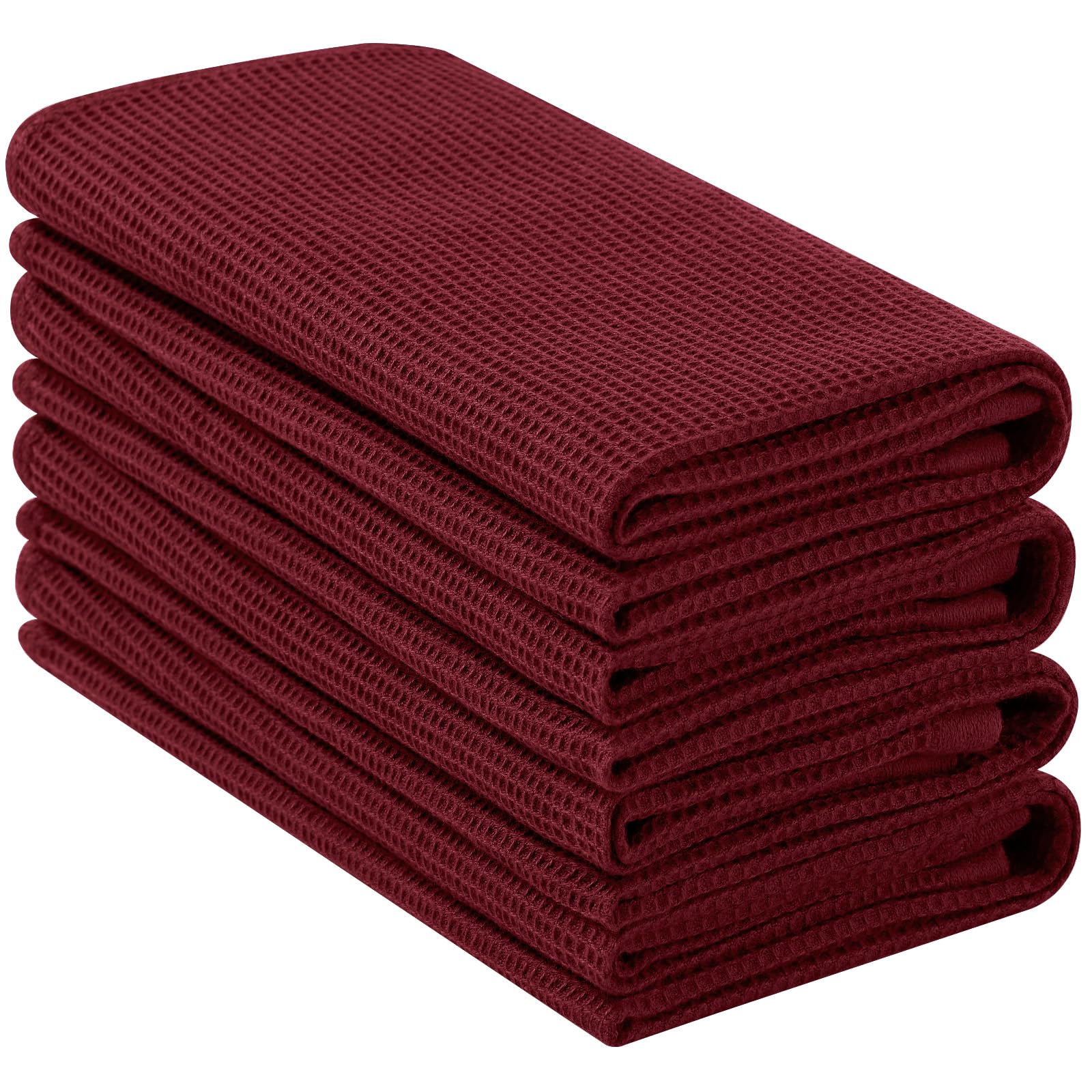 100% Cotton Waffle Weave Kitchen Towels (4 Count)