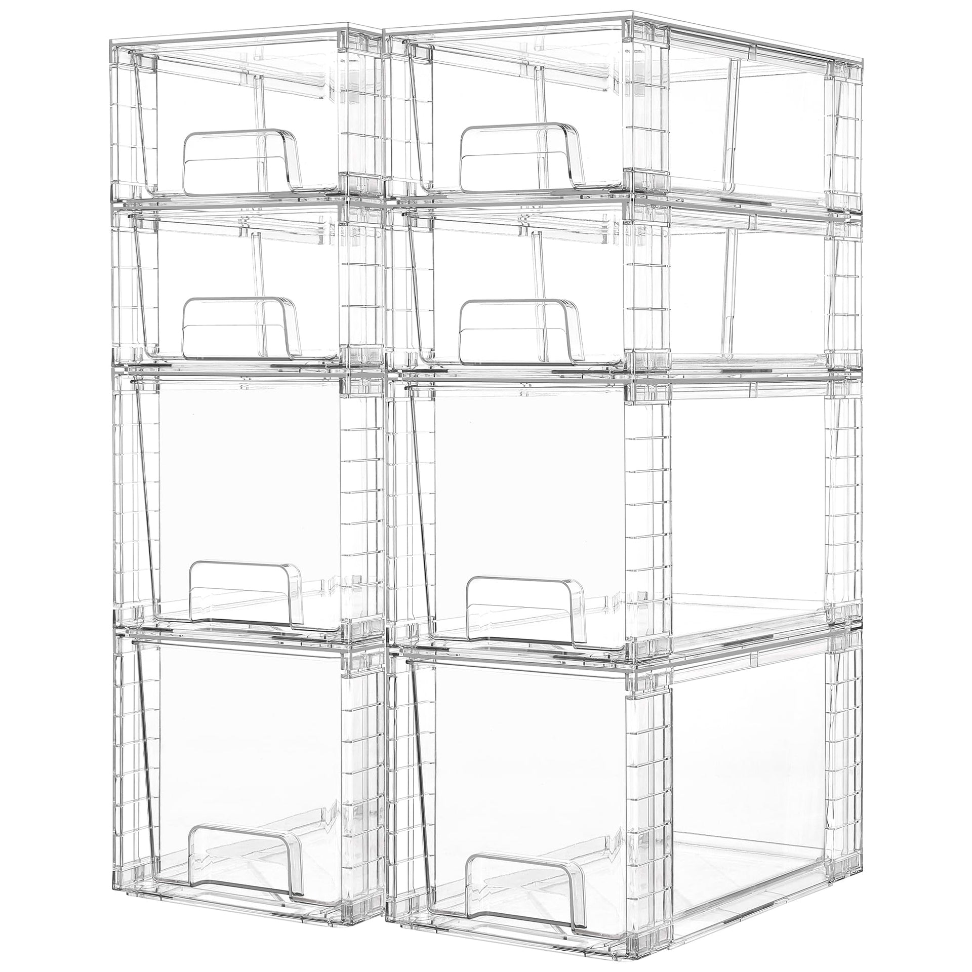 Clear Stackable Storage Drawers (8 Count)