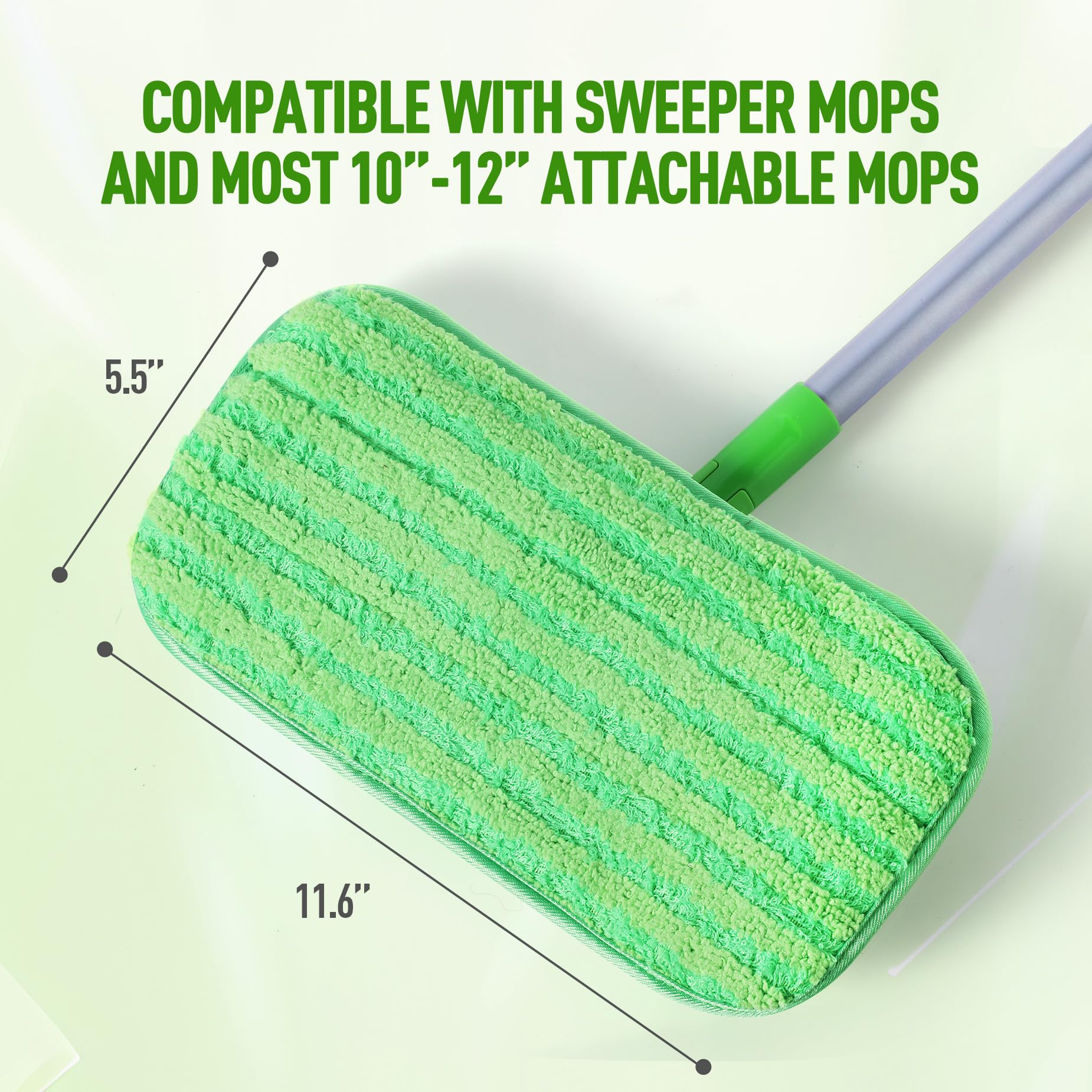 6 Pack Reusable Mop Pads for Swiffer WetJet Sweeper Mops