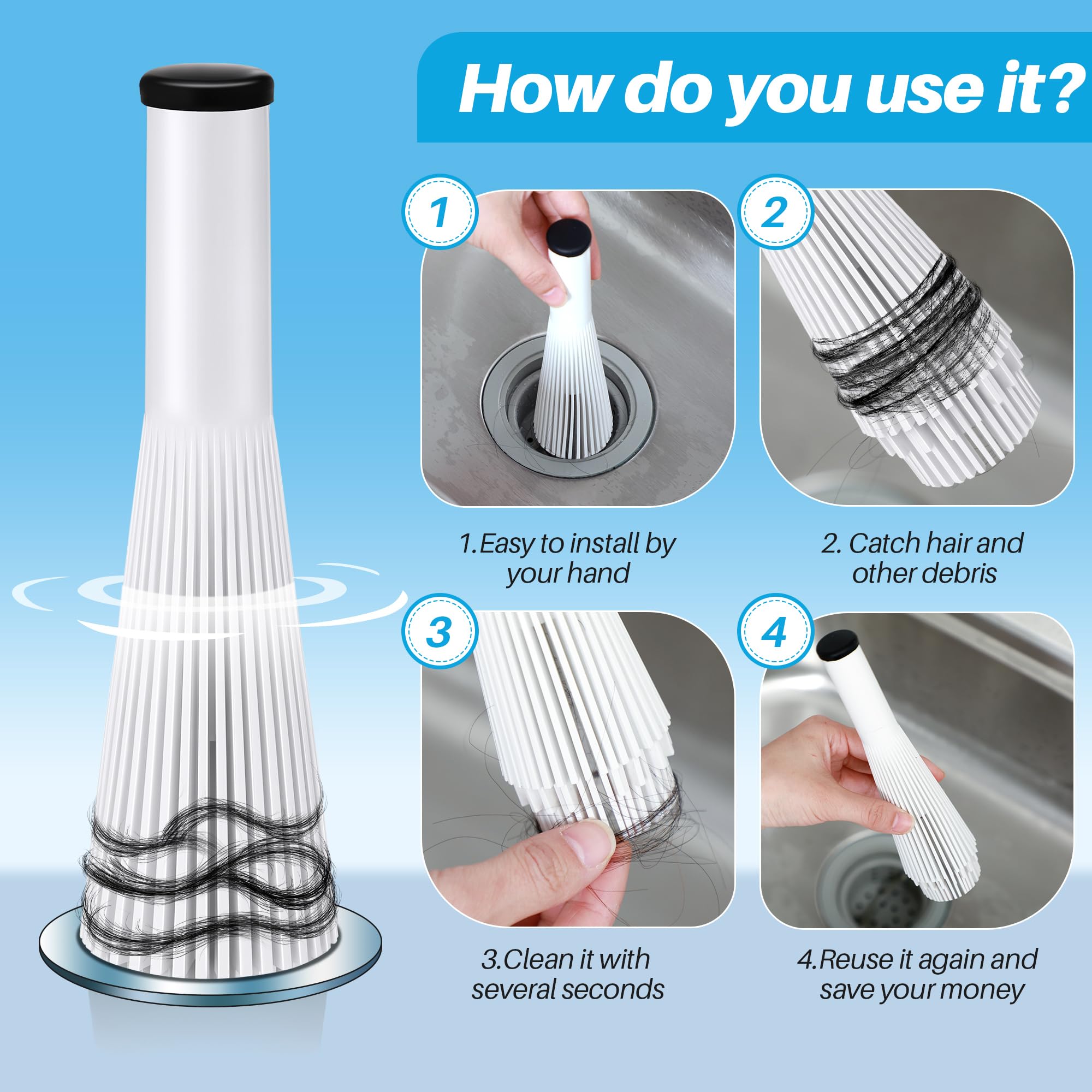 1 Pack Lint Trap for Washer and Utility Sink Drains