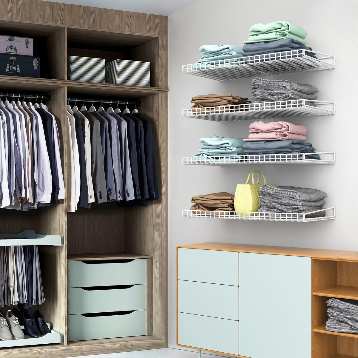 Wall Mounted Storage Shelf for Garage (4 Count)