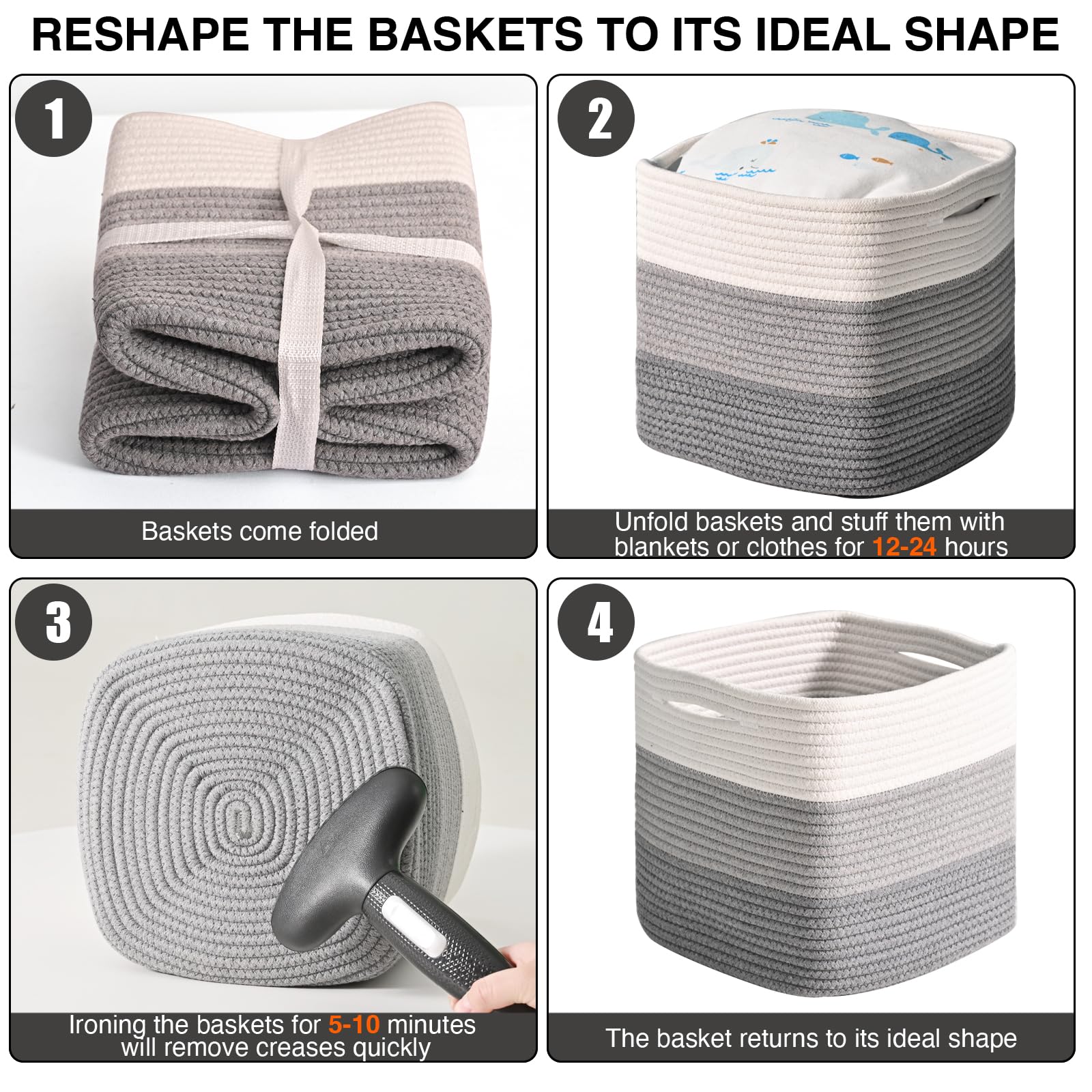 11 Inch Cube Storage Bins (3 Count)