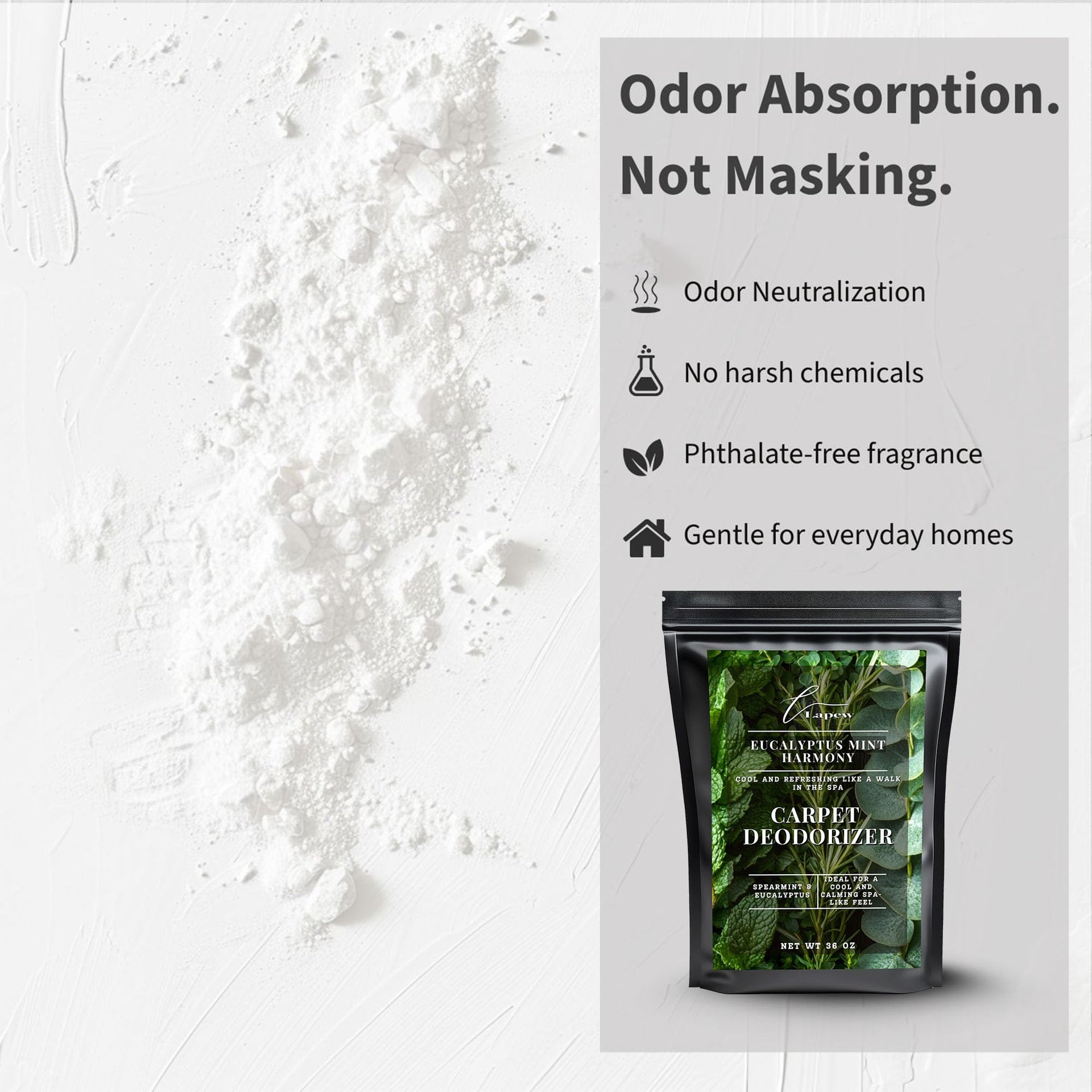 Eucalyptus Mint Carpet Deodorizer Powder (36 Ounce)