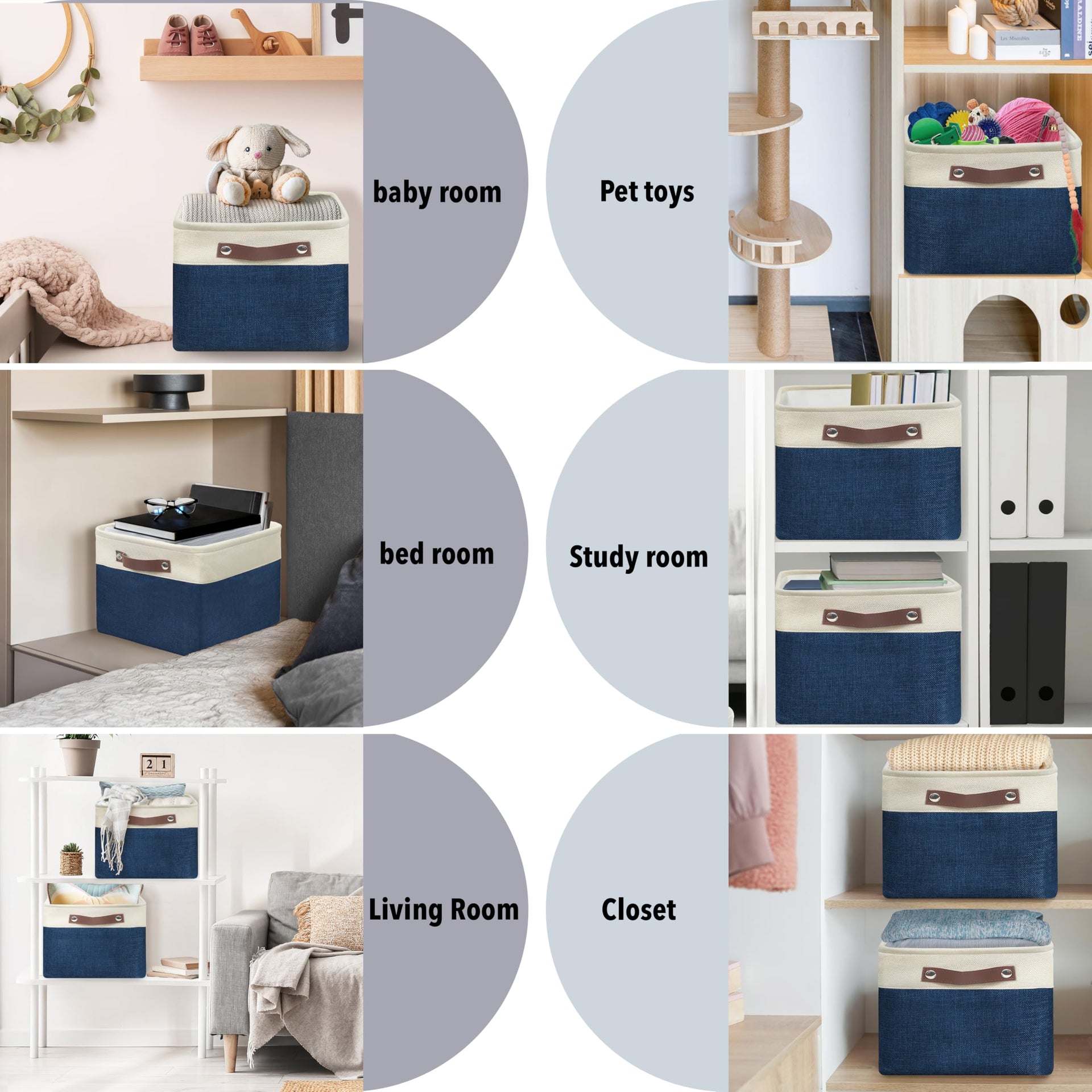 15" x 11" Large Fabric Storage Bin (3 Count)