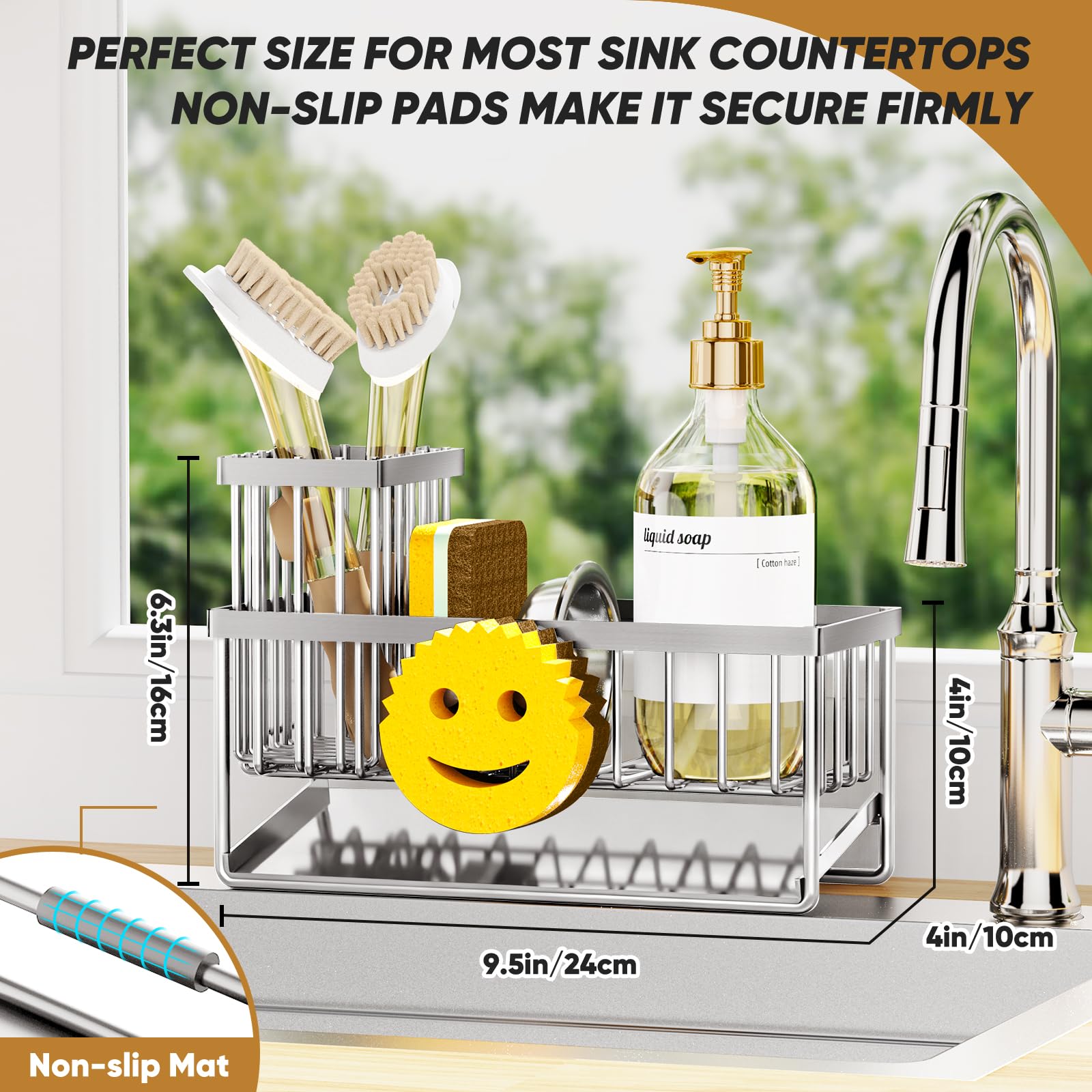 Sponge Holder for Kitchen Sink