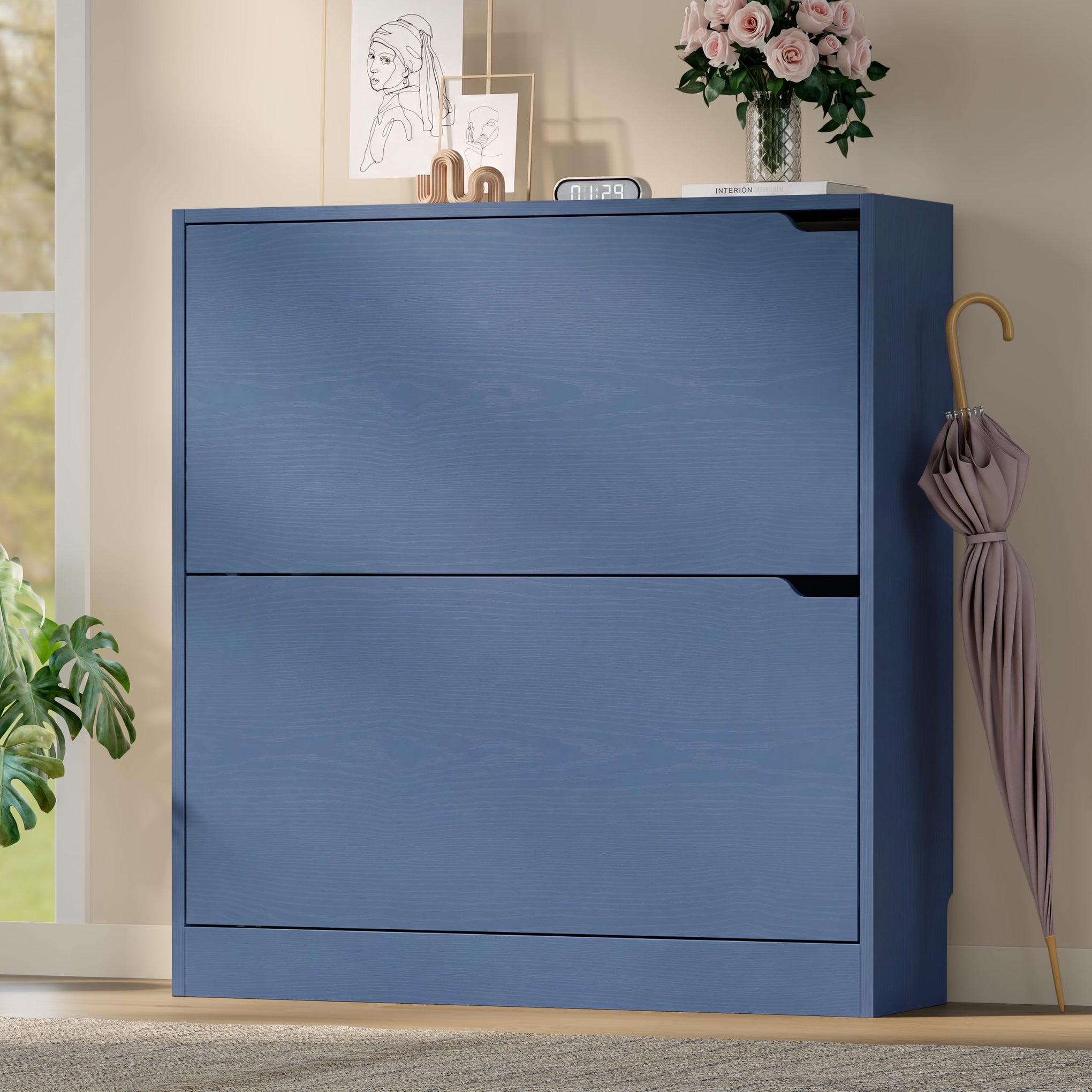 Shoe Cabinet with 2 Flip Drawers