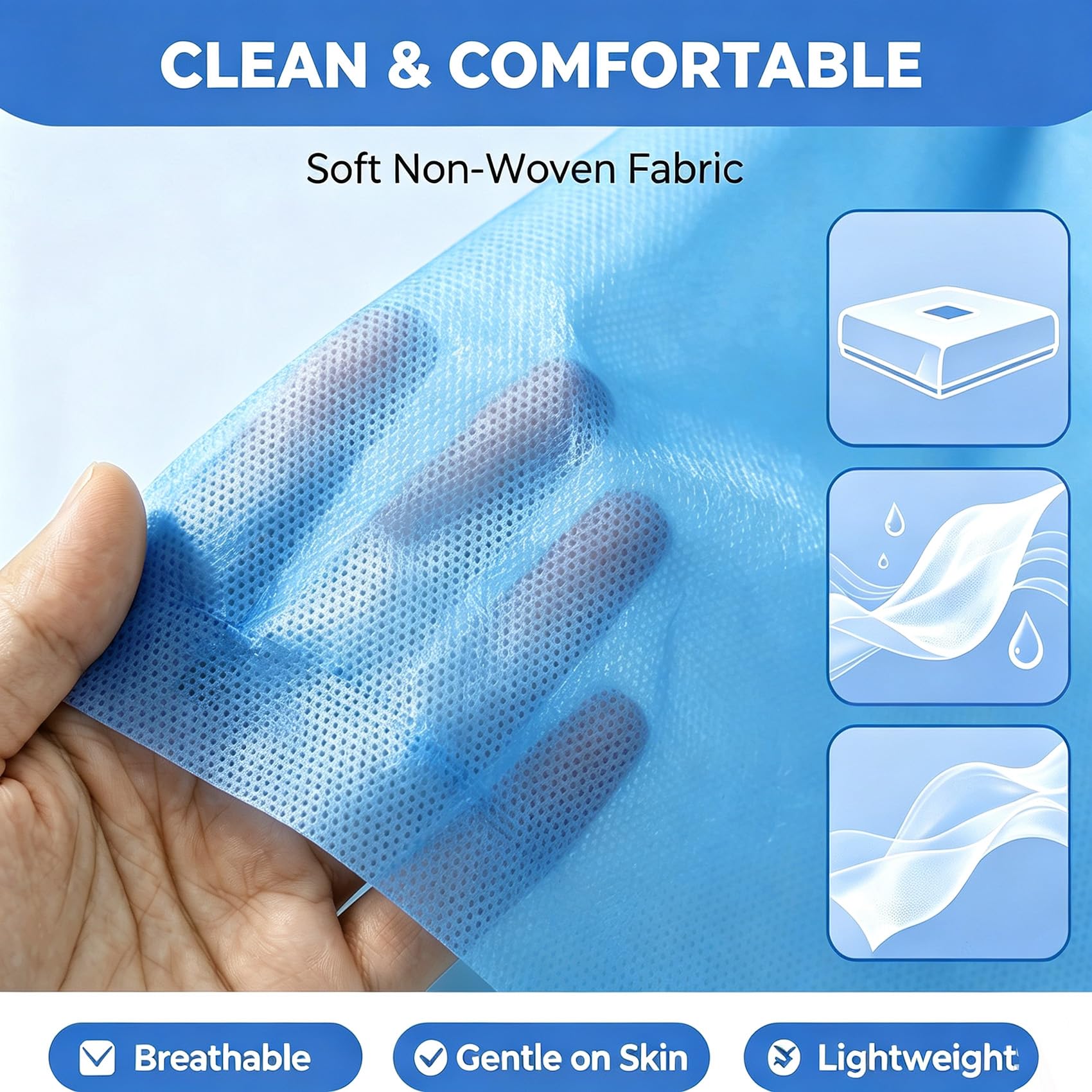 100Pcs Disposable Bed Sheet Massage Table Cover 75x31 for Spa Waxing Tattoo (100 Count)