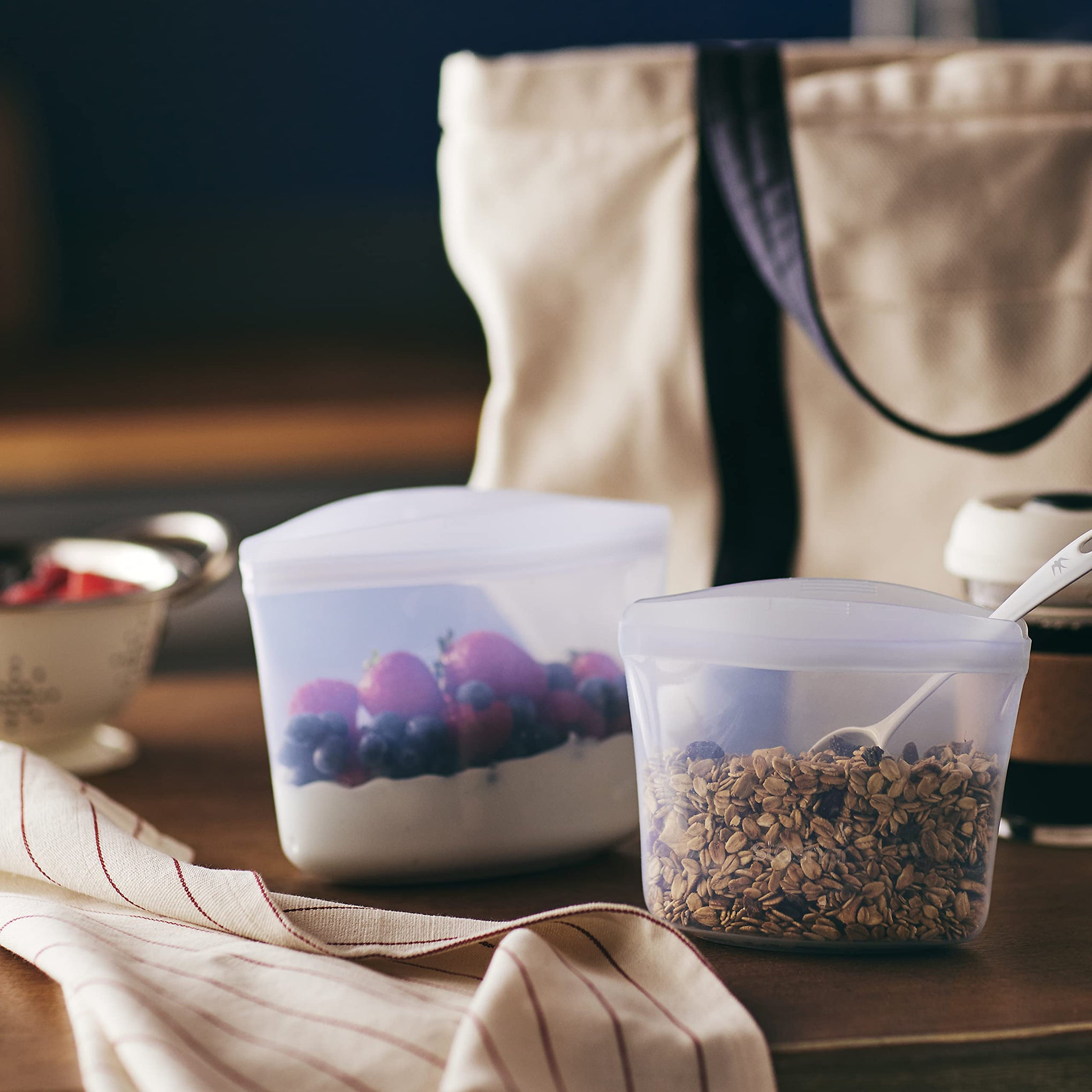 Premium Reusable Silicone Food Storage Bags (6 Count)