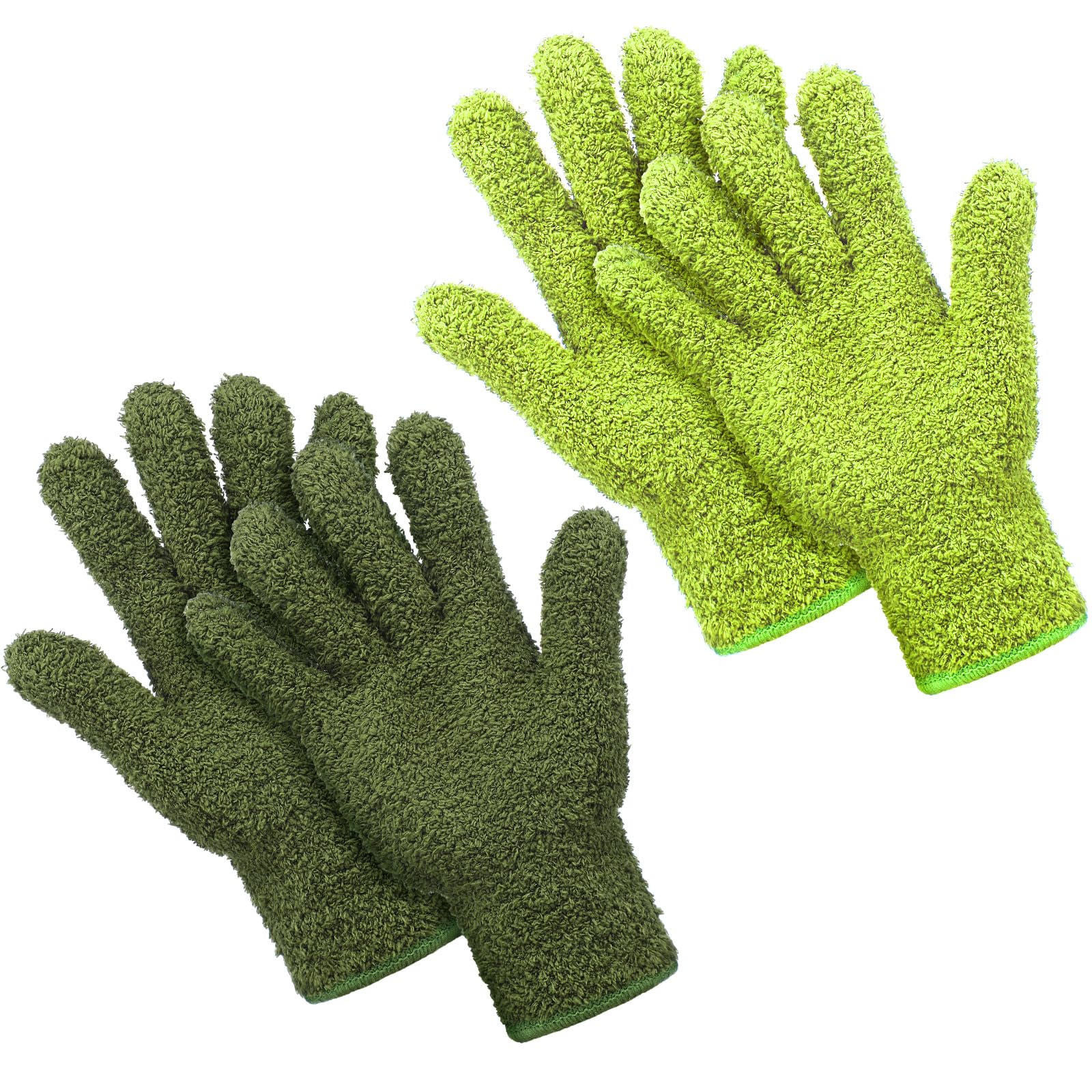 2 Pairs Microfiber Gloves for plants Dusting Cleaning Glove Mittens House Cars Blinds Dusting