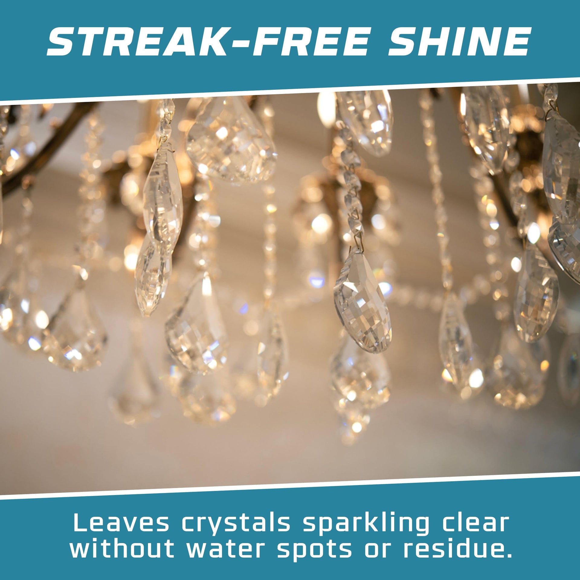 Crystal Chandelier Cleaner Spray Kit & Plastic Drop Cloth for Protection