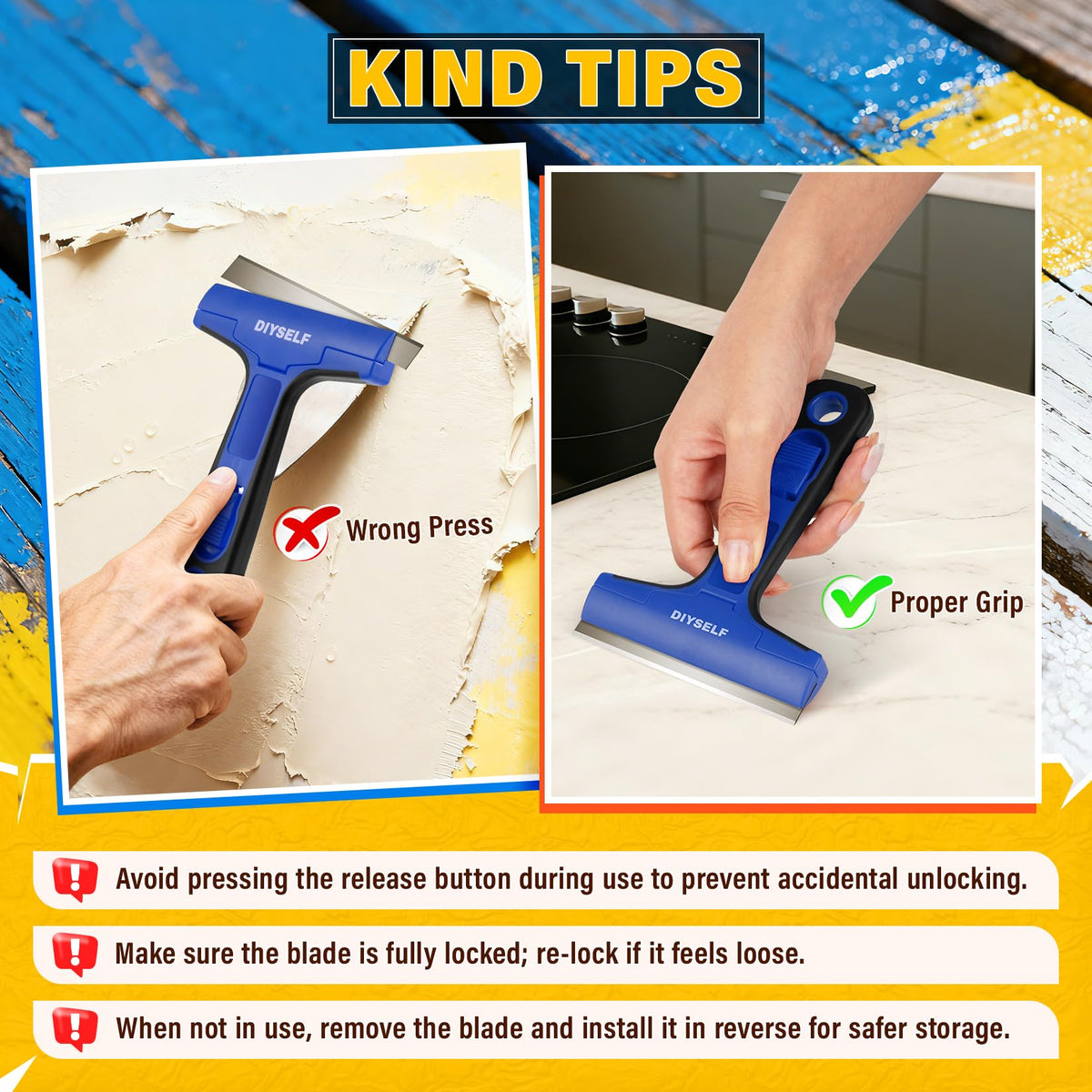 Razor Blade Scraper with 10 Extra 4" Blades