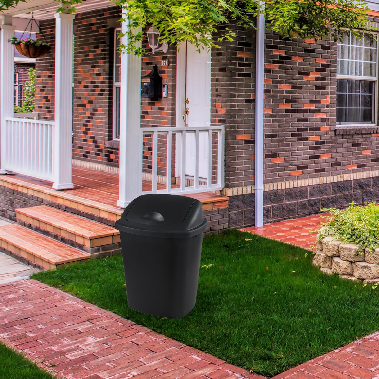 4 Pack 6 Gallon Trash Can Plastic (4 Count)