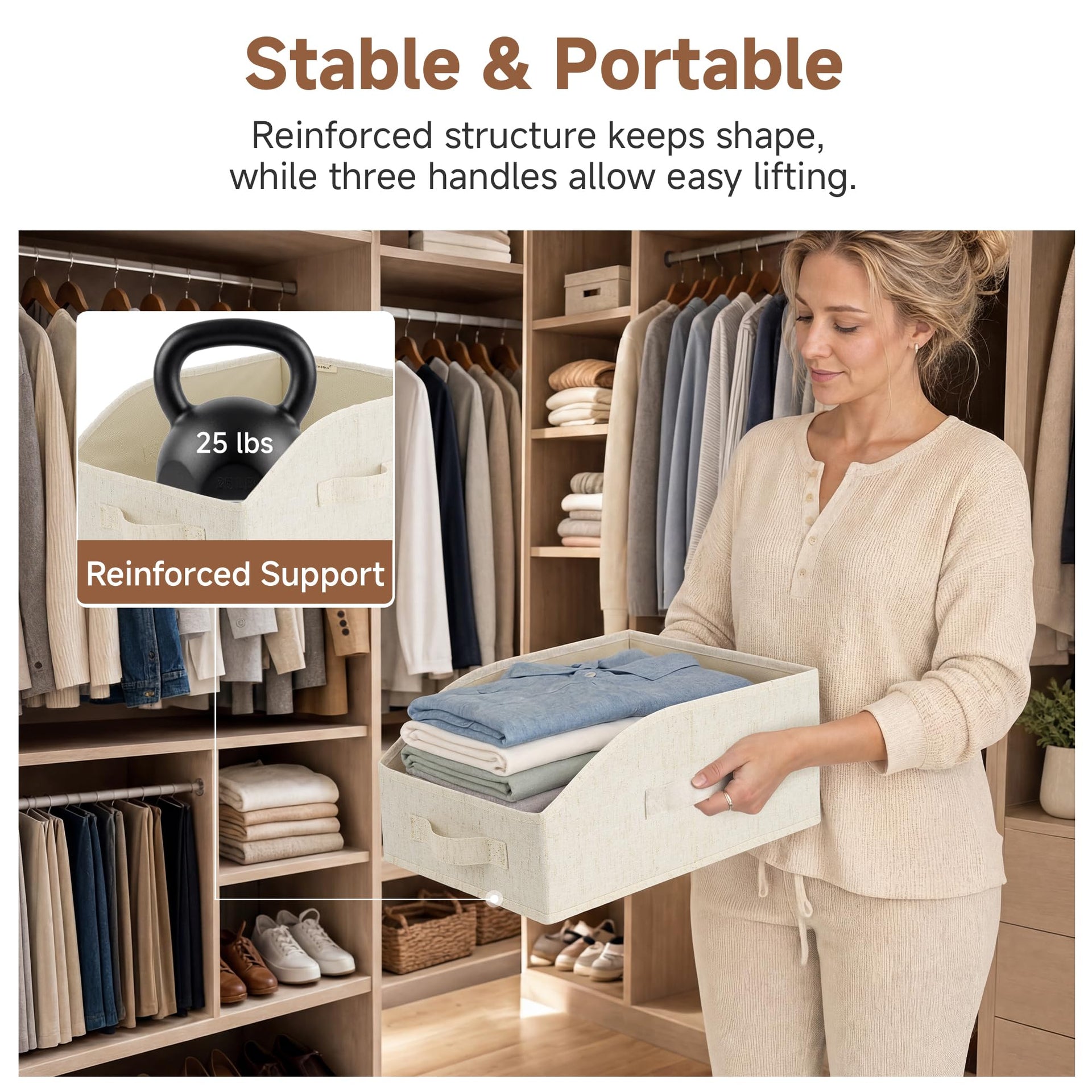 Closet Storage Bins (3 Count)