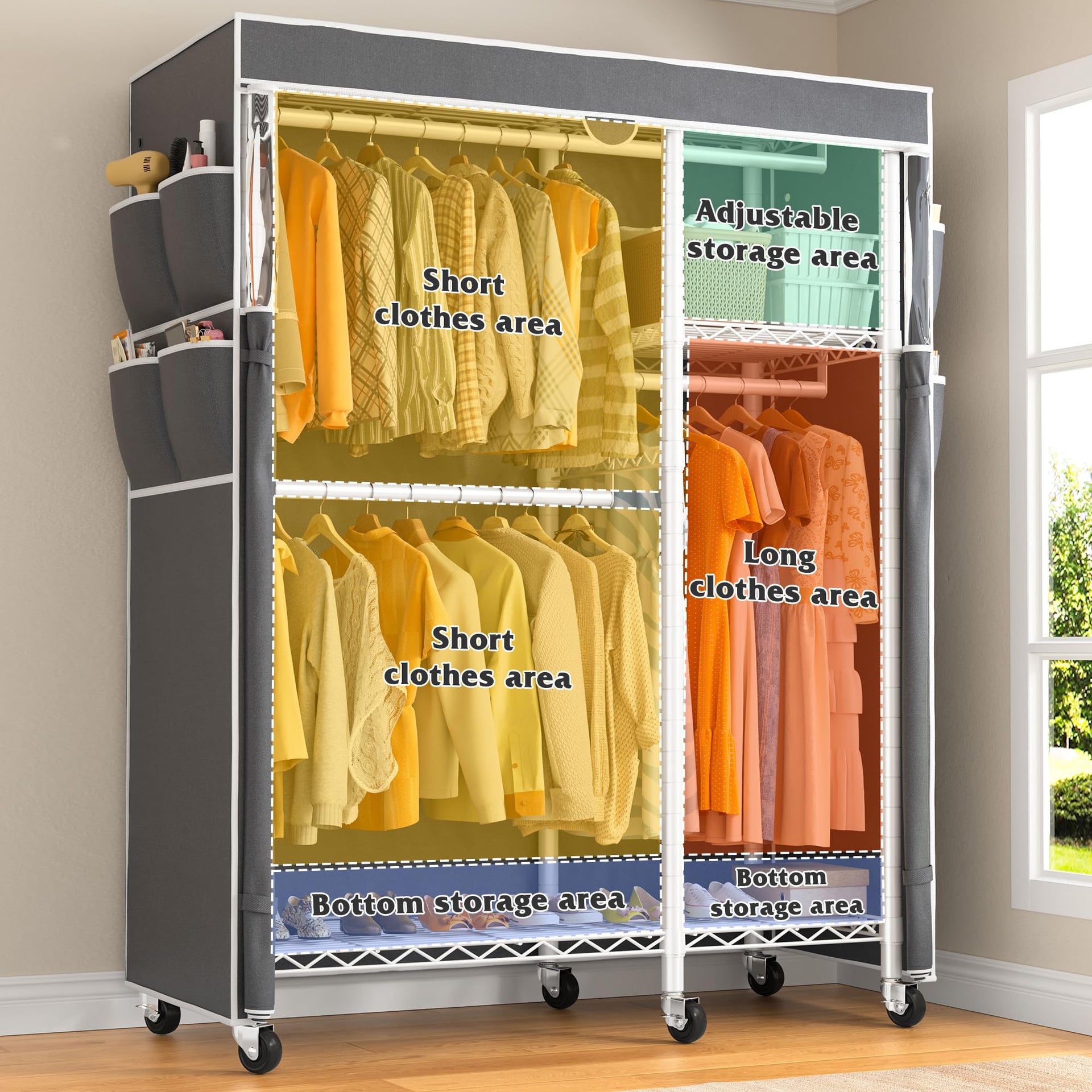 Clothes Rack with Cover