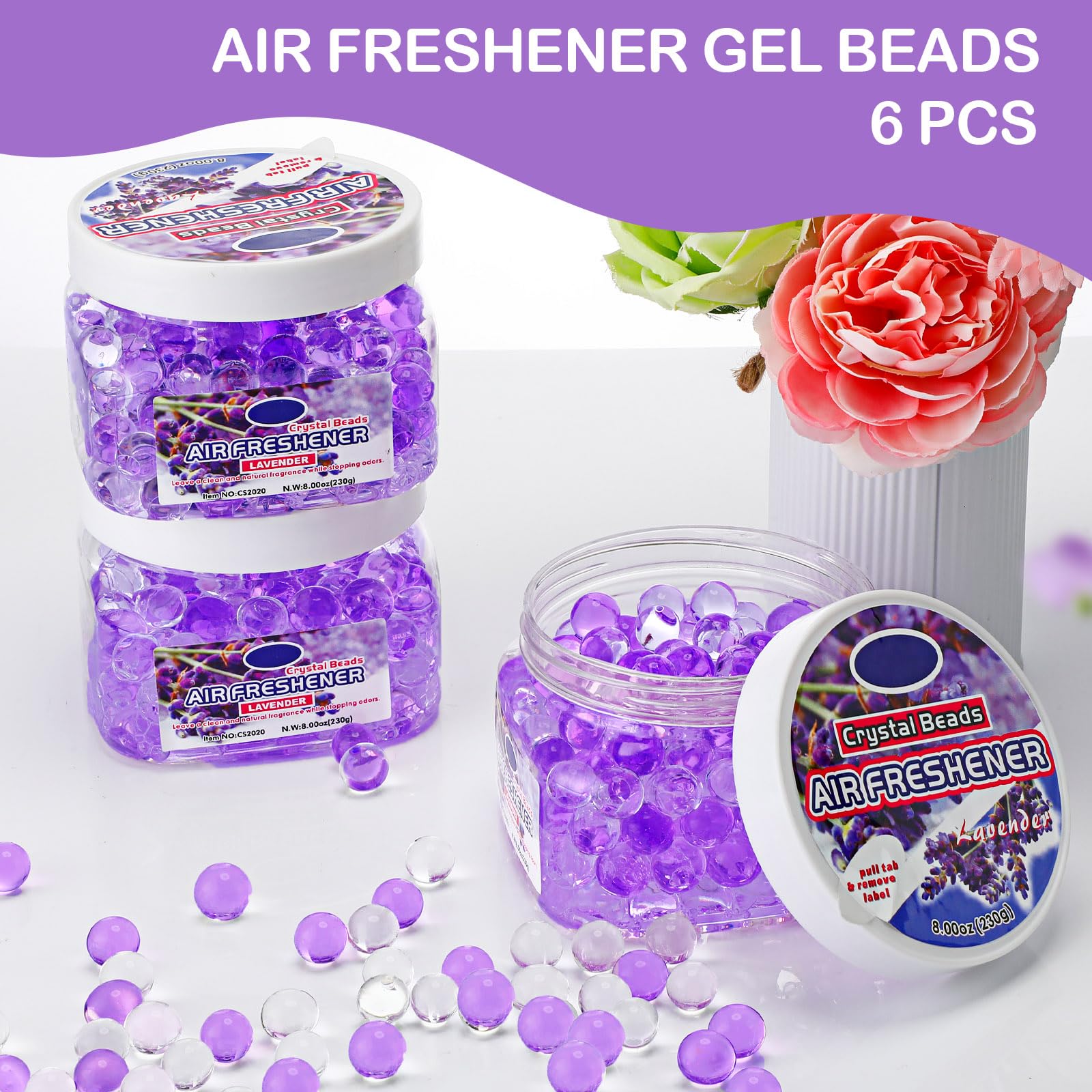 6 Pcs Air Freshener Beads Odor Eliminator Beads Odor (48 Fl Oz)
