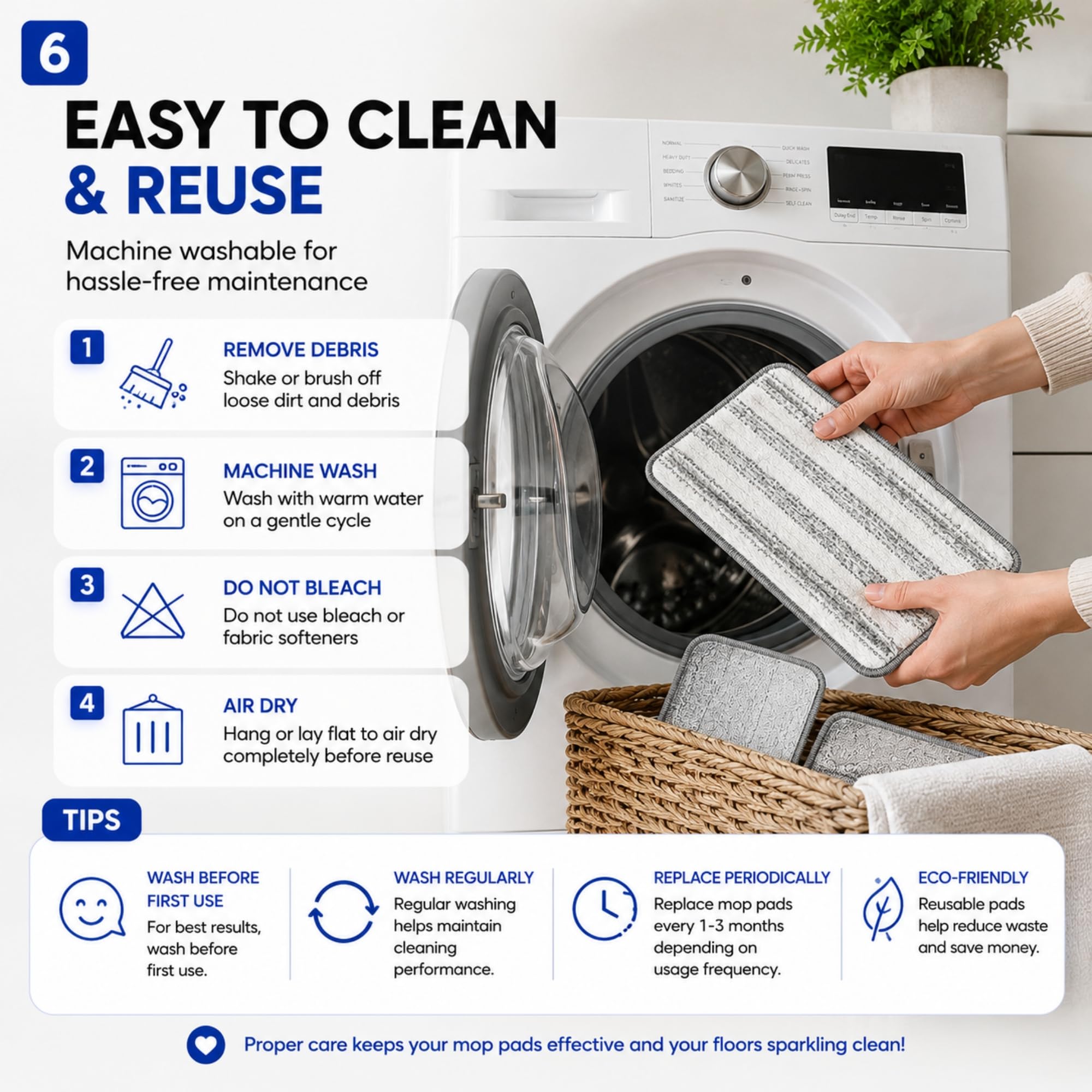 Blueark Replacement Mop Pads (10 Count)