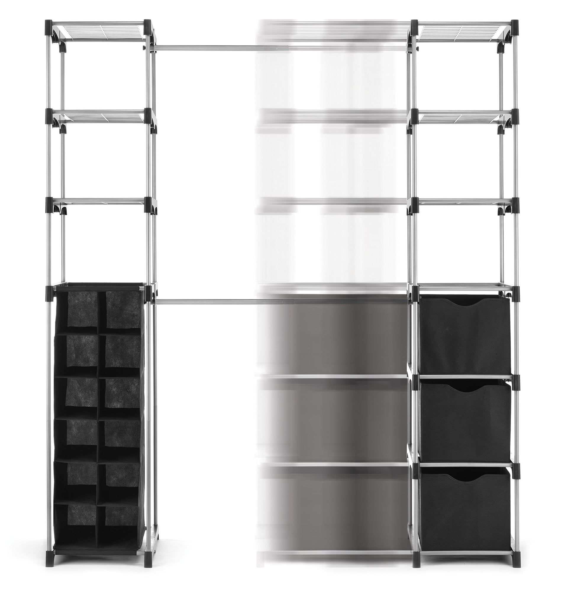 Deluxe Double Rod Adjustable Closet Organization System