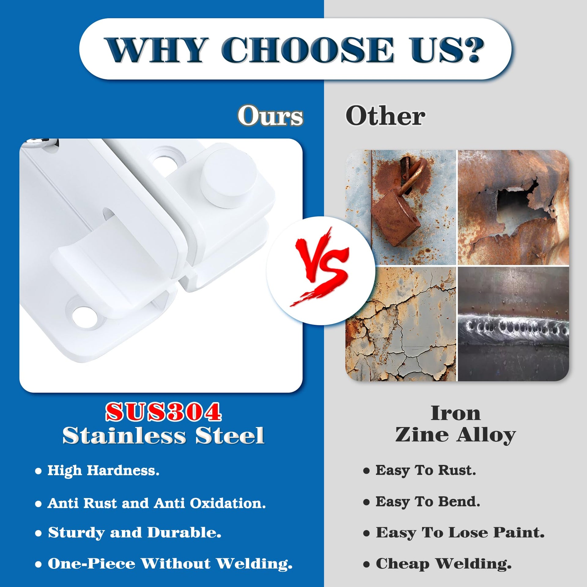 Flip Latch Gate Latches Slide Bolt Latch Safety Door Lock Catch for Barn Cabinet Pet Cage Wood Fence Bathroom Garage Window