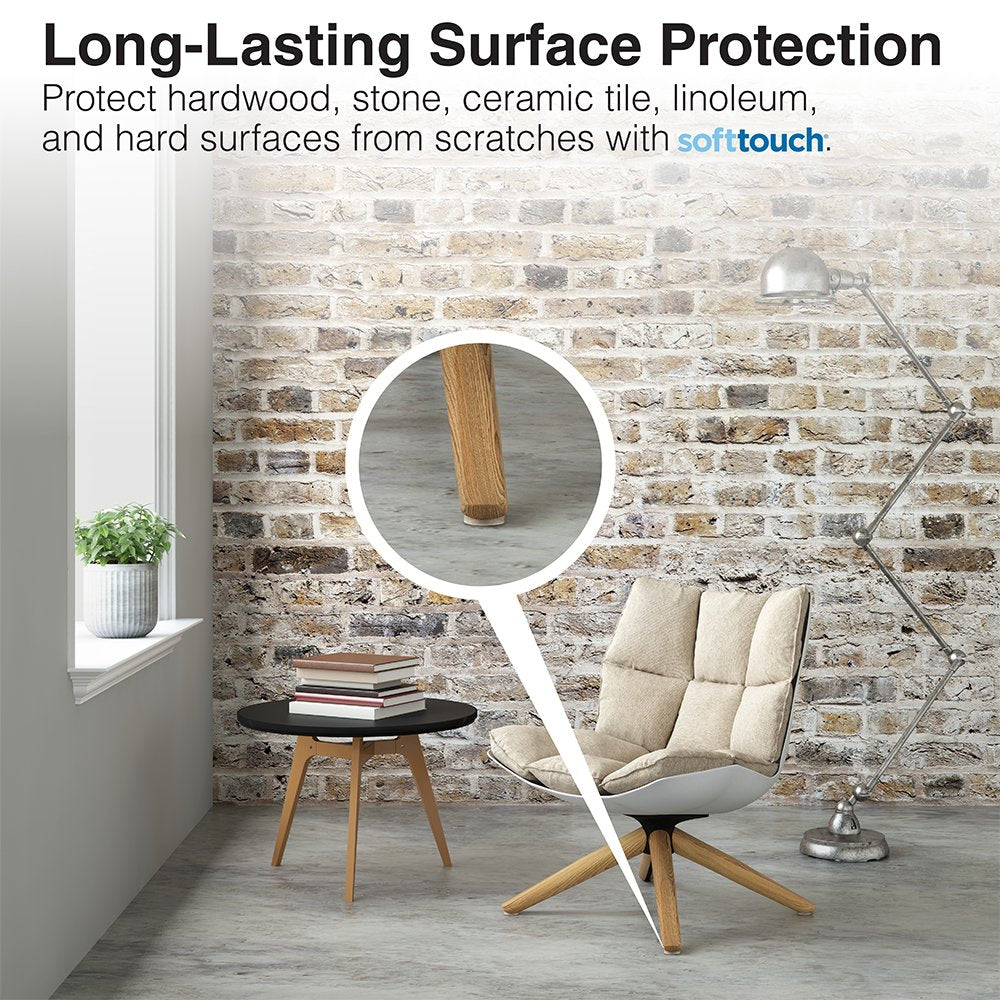 4713295N Heavy Duty 2 Inch Felt Furniture Pads to Protect Hardwood Floors from Scratches (6 Count)