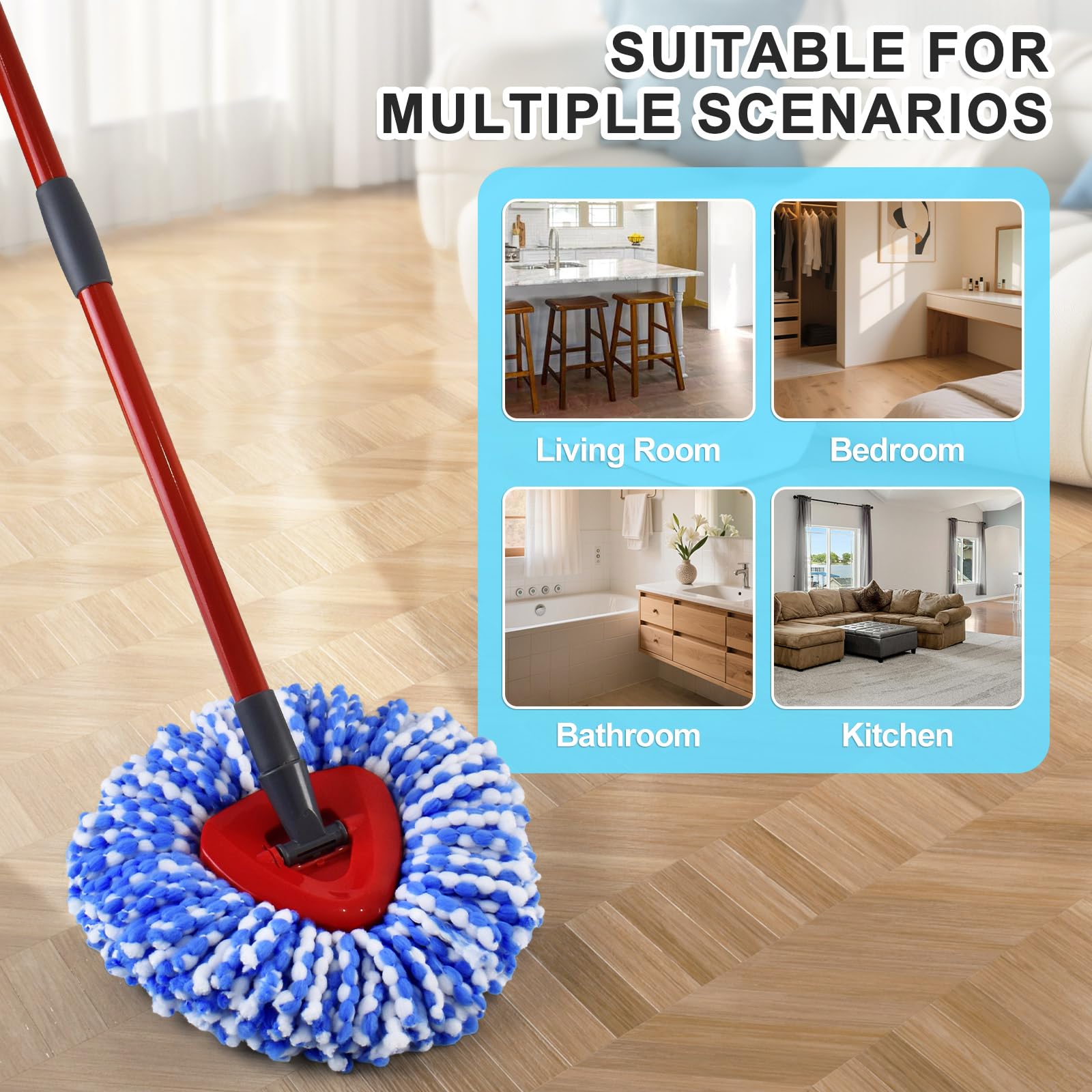 Mop Heads Replacements for Ocedar (5 Count)