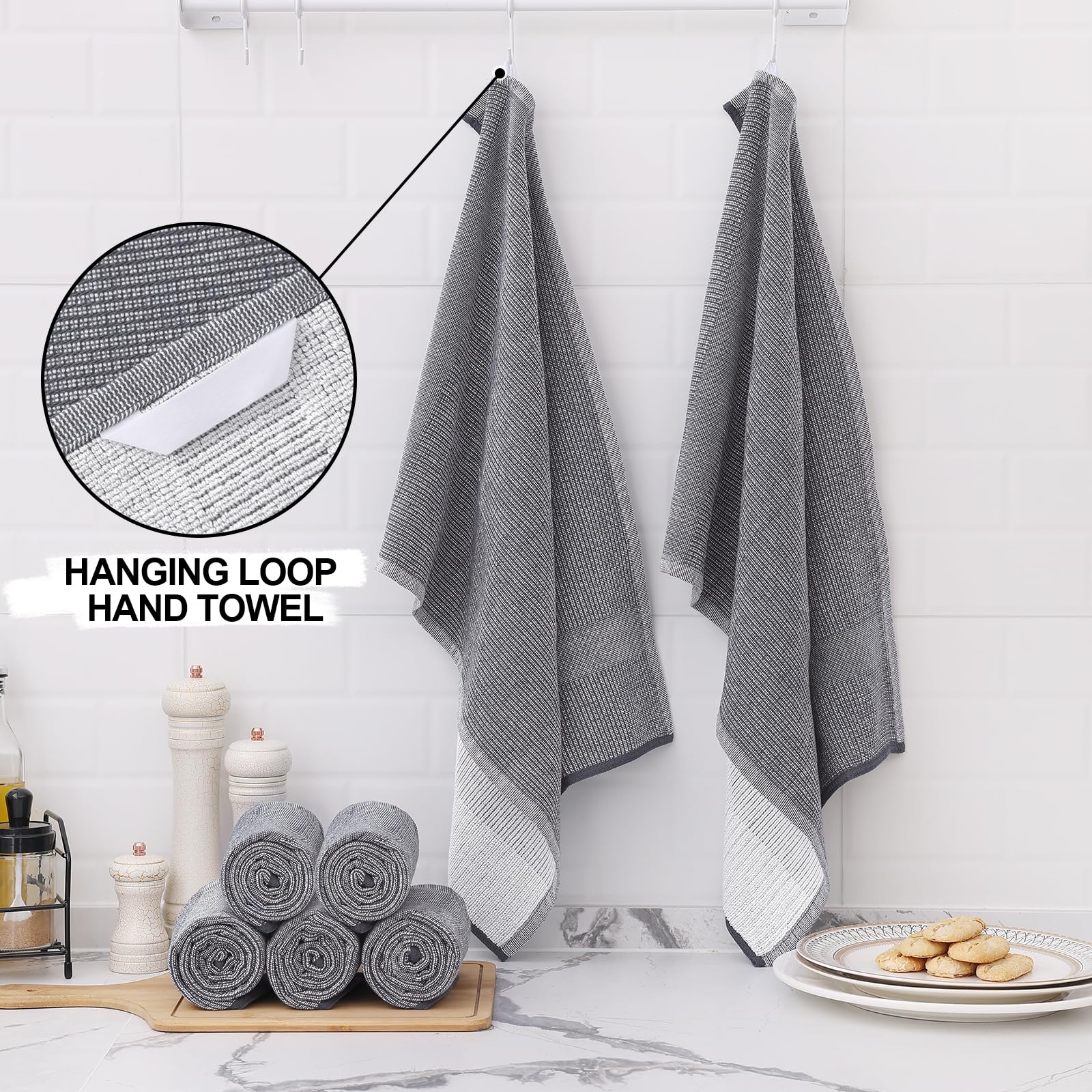 380 GSM Cotton Premium Kitchen Towels 6 Pack (6 Count)