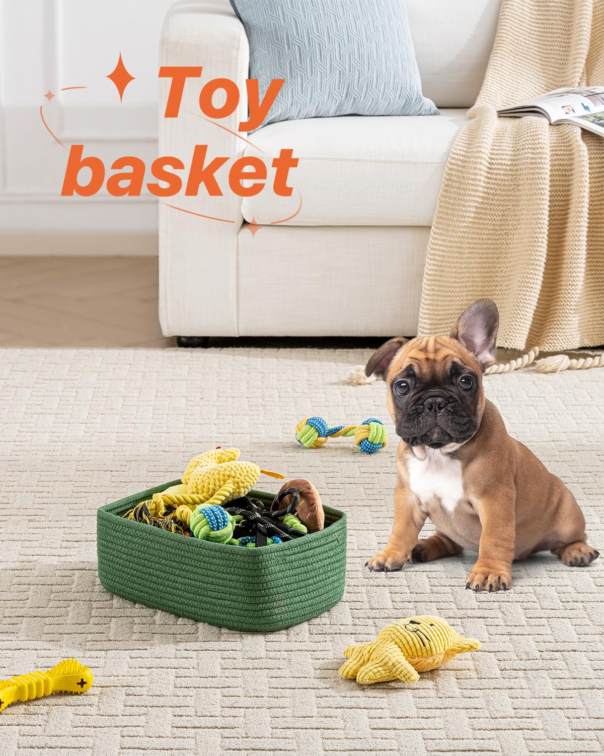Small Woven Storage Basket for Organizing (3 Count)