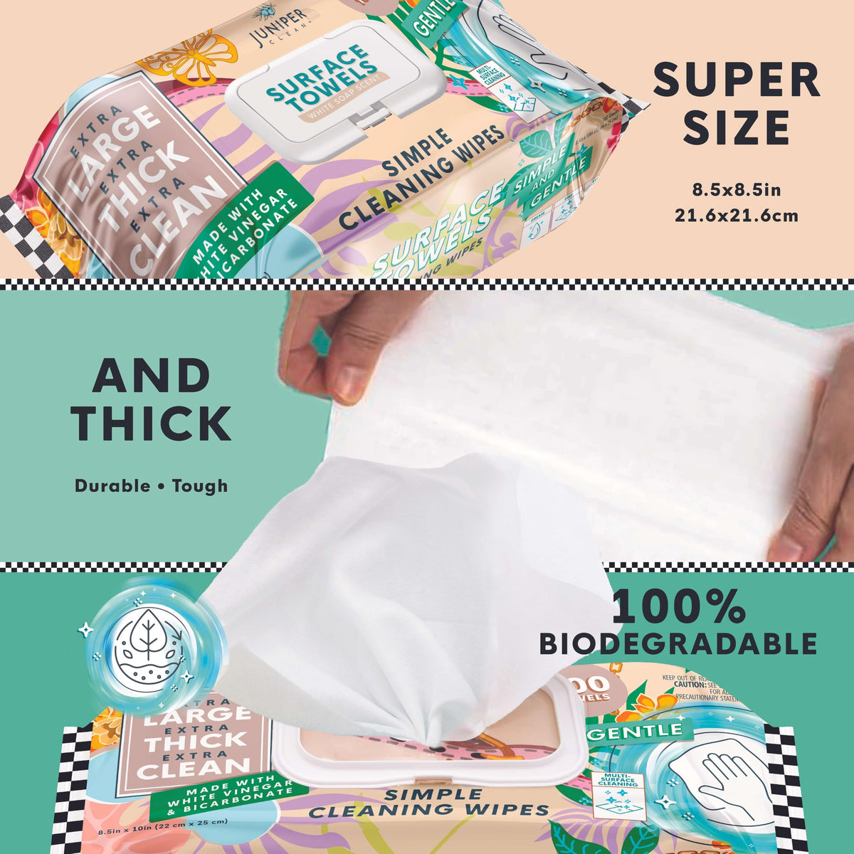 Single Surface Cleaning Wipes (100 Count)