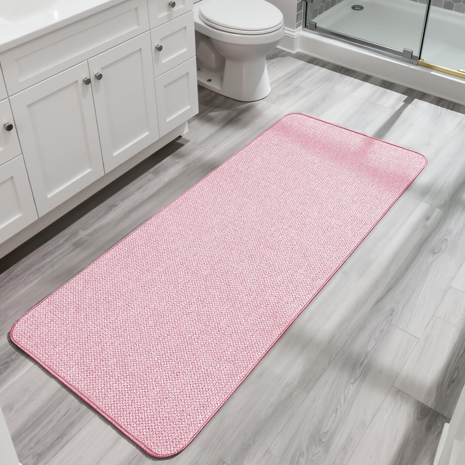 Bath Mat Ultra Thin Bathroom Runner Rugs (6.86 Sq Ft)