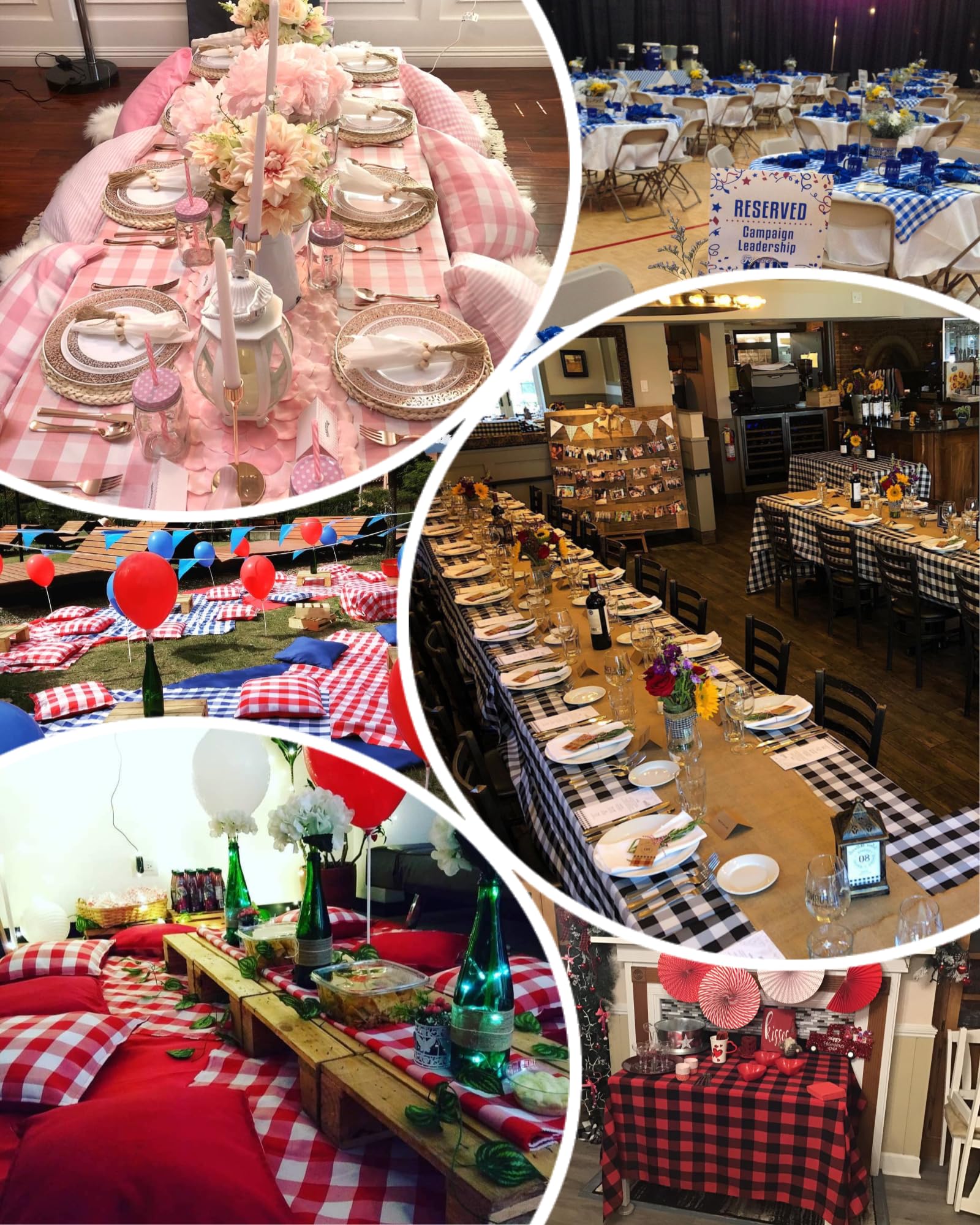 Waterproof Plaid Tablecloth Fabric