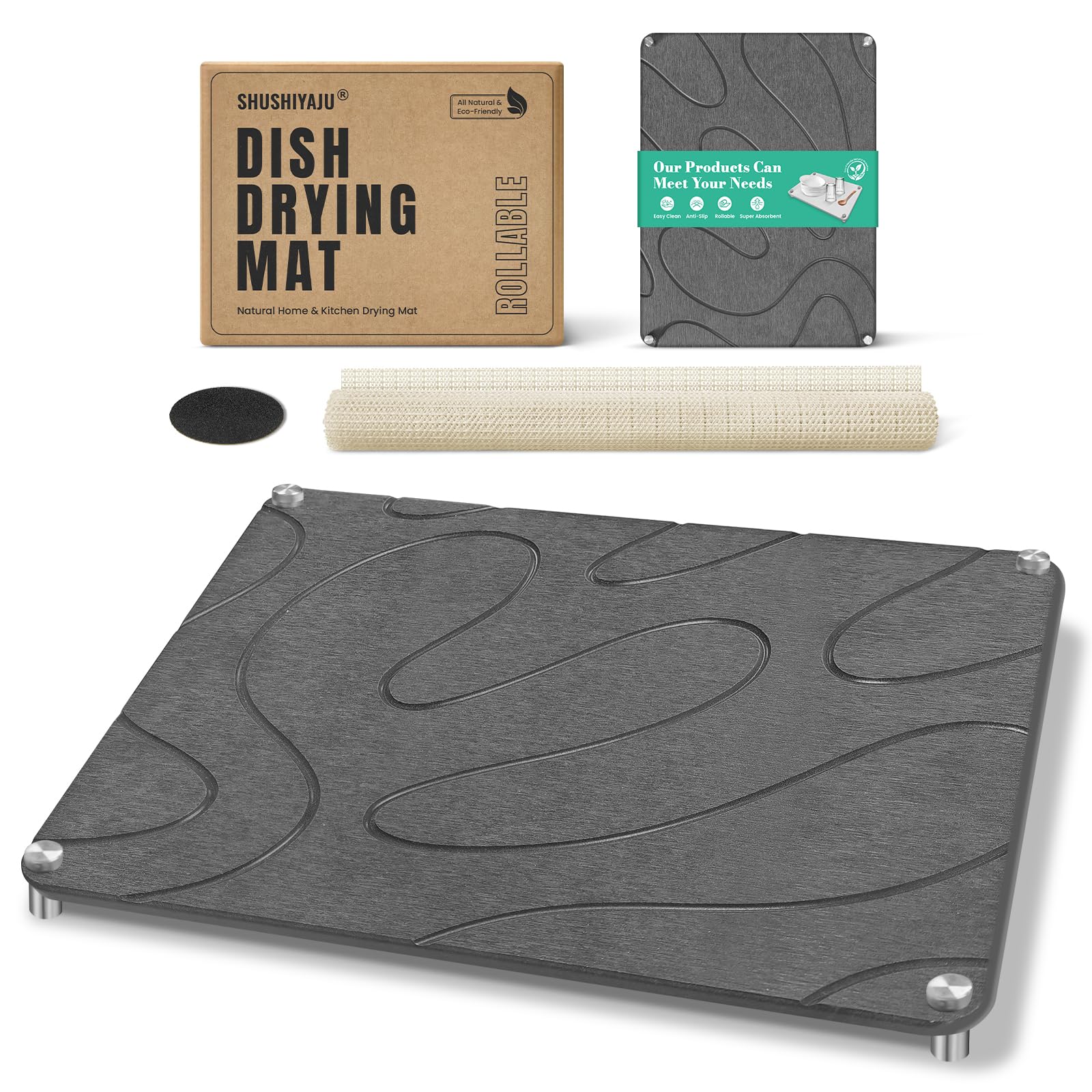 Stone Drying Mat For Kitchen Counter Superb Absorbent Diatomaceous Earth Mats with Non