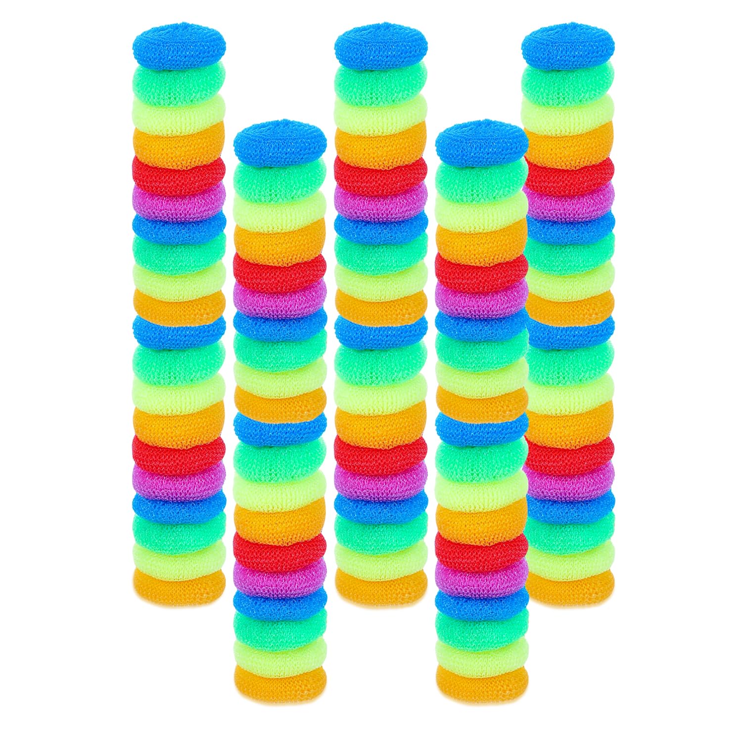 100 Pcs Plastic Dish Scrubbers (100 Count)