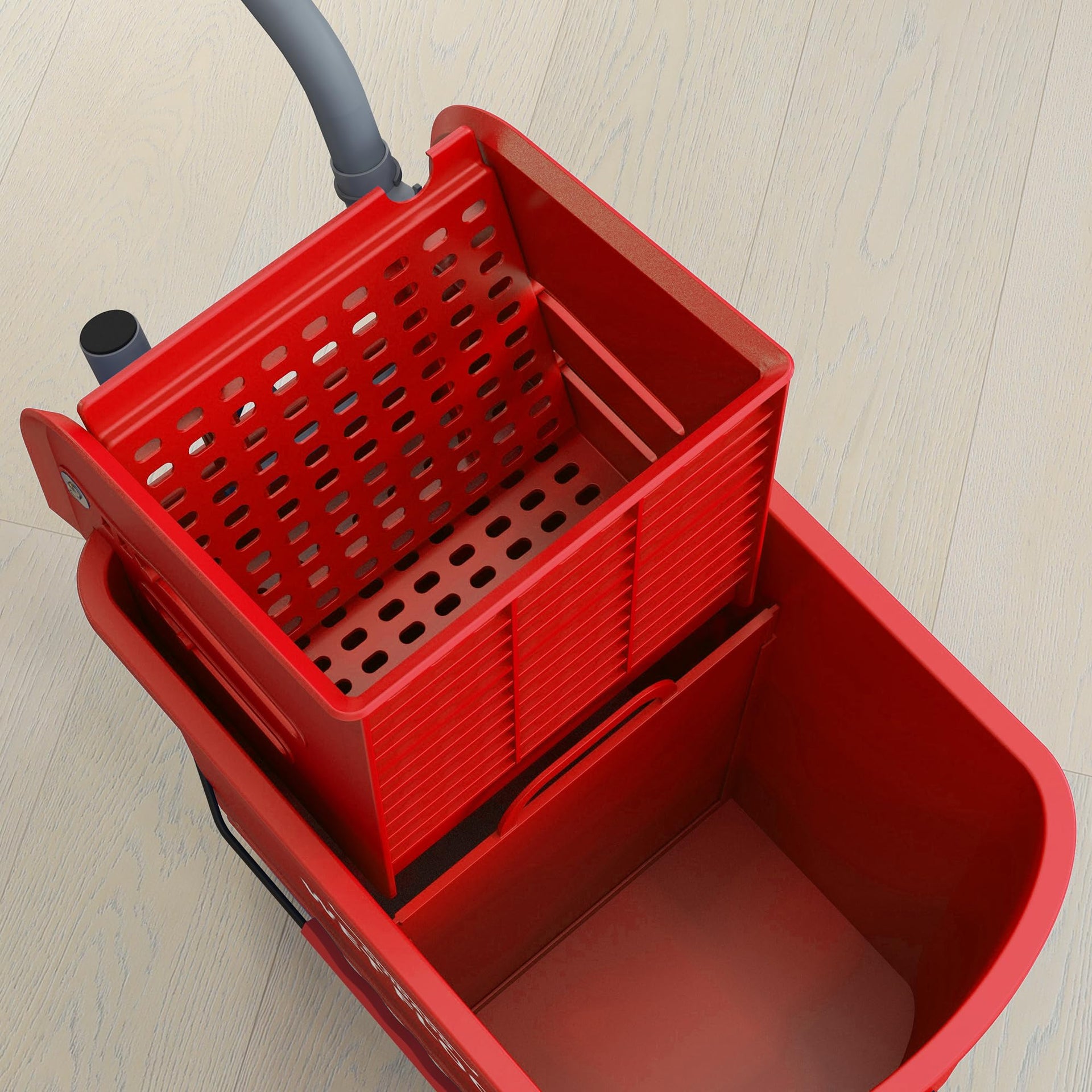 Compact Mop Bucket with Wringer on Wheels for Floor Cleaning