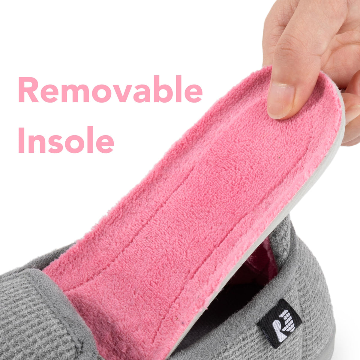Women's Two Tone Hoodback Slipper with Removable Insole
