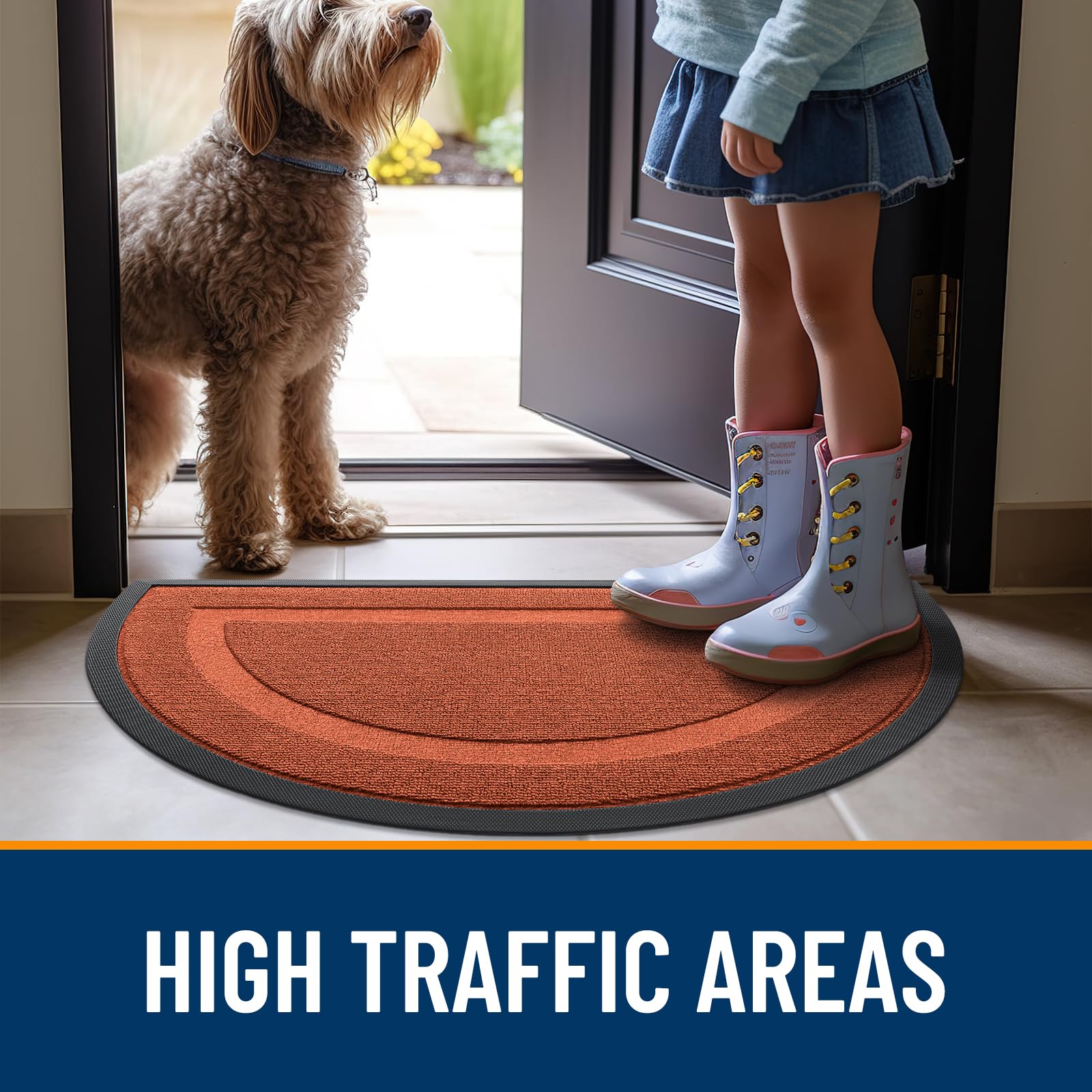 Half Circle Front Door Mat Outside 47x23 All