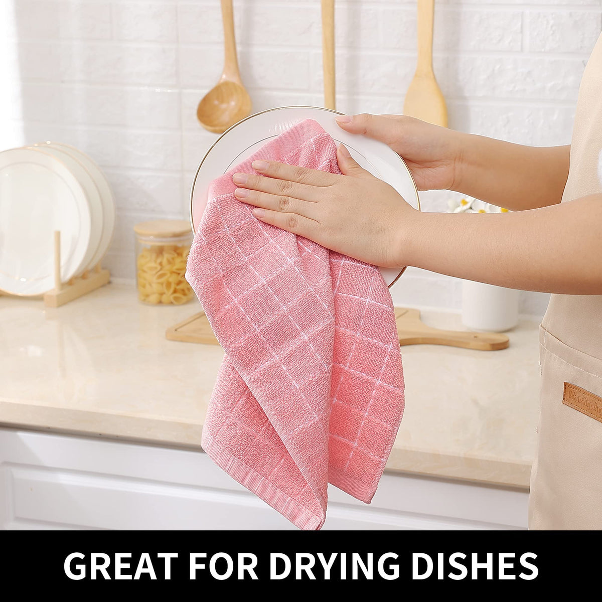 100% Cotton Terry Kitchen Dish Cloths (24 Count)