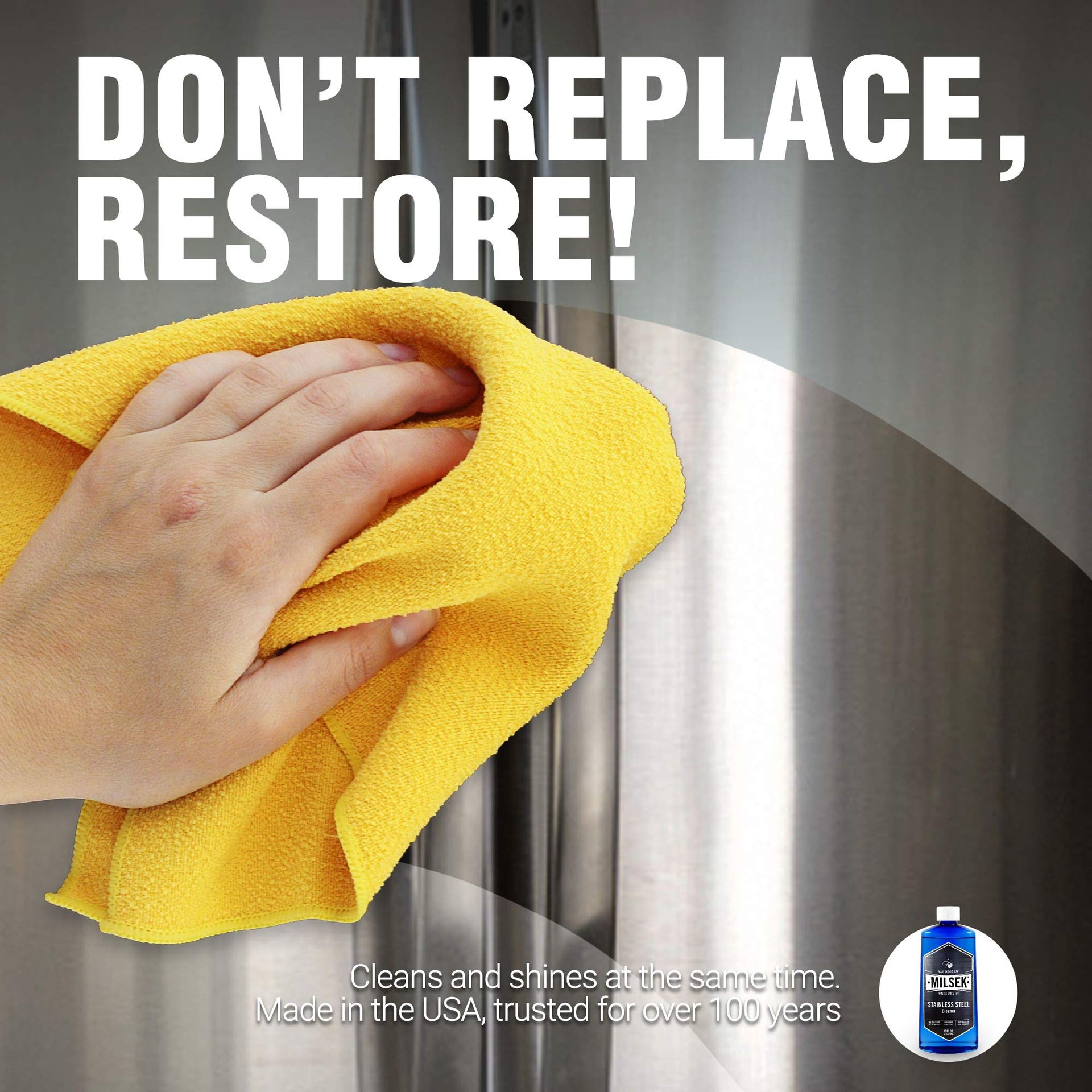 Stainless Steel Cleaner & Microfiber Cloth (12 Fl Oz)