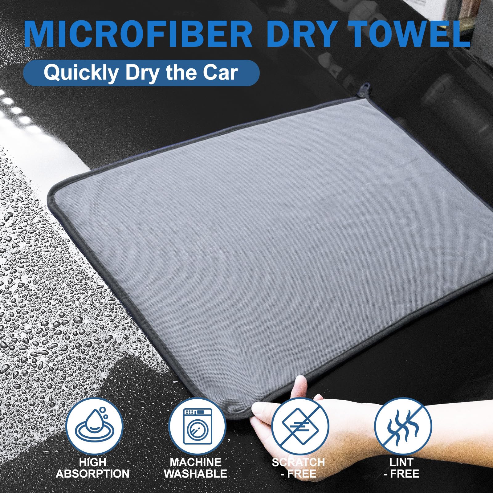 5 Pack Microfiber Car Drying Towels (200 Count)