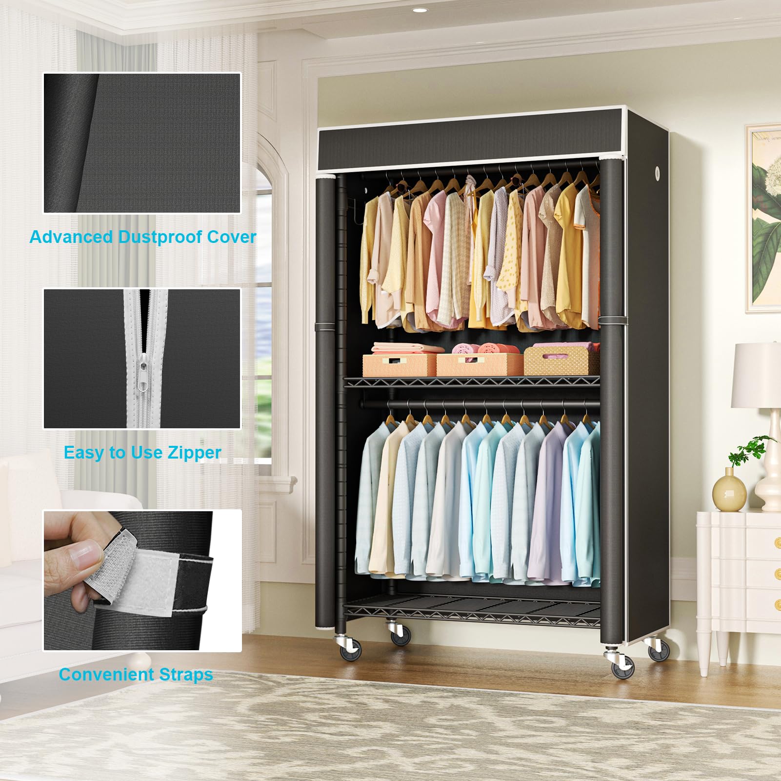 Clothing Rack with Cover